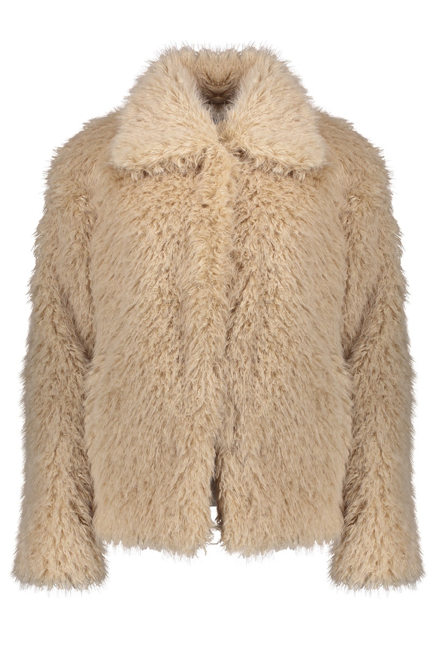 Geisha Jacket Hairy Light Sand Maat: M | Winterjassen Outlet | Dames | Beige