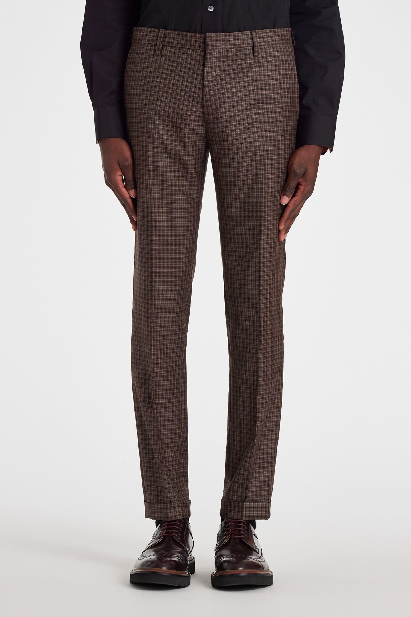 Paul Smith Mens Trouser Dark Brown Size: W30 | Tailored Pants Outlet | Heren | Bruin