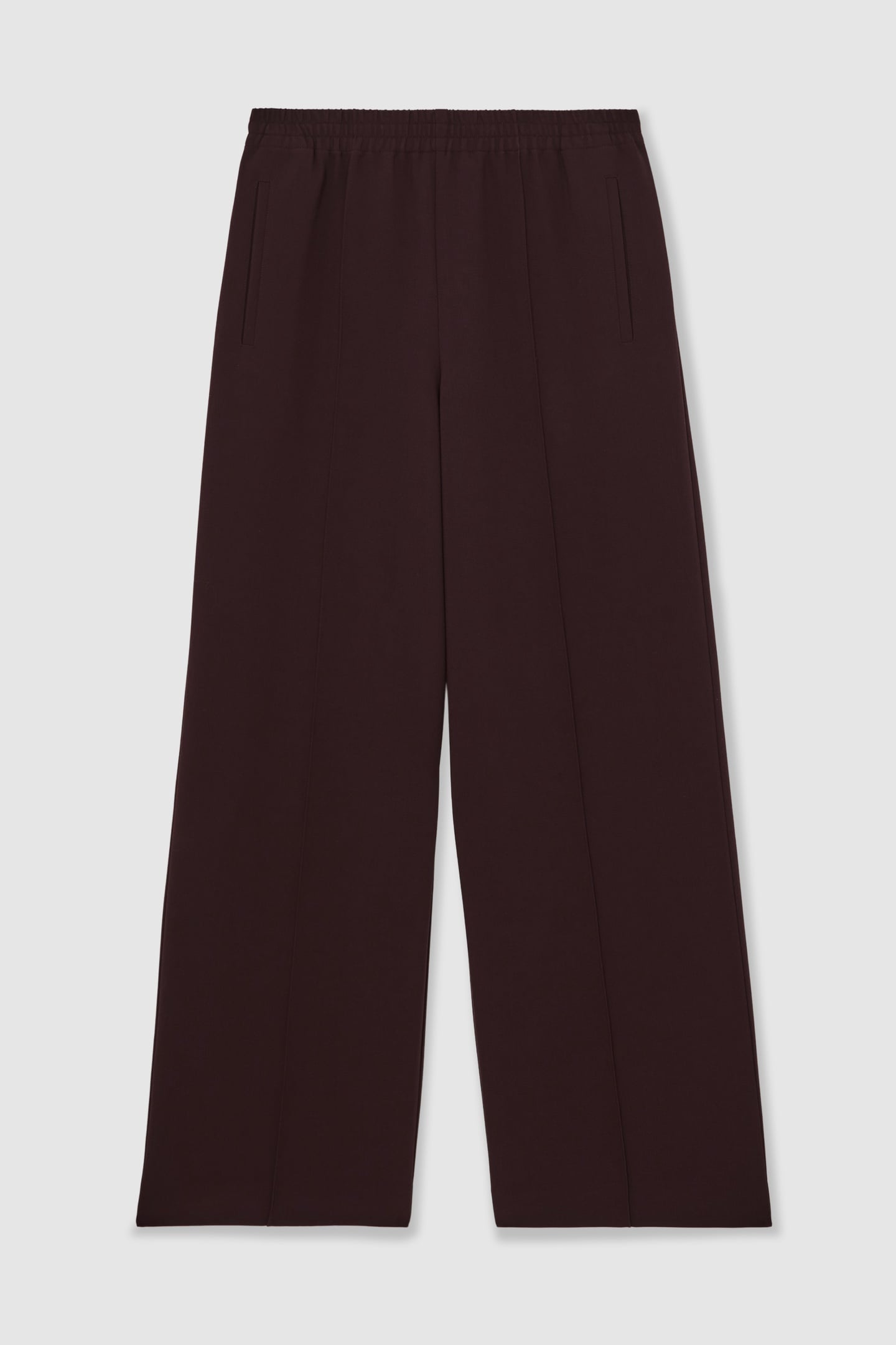 Reiss Wide Leg Trouser Burgundy Maat: 14R | Pantalons Outlet | Dames | Bordeaux