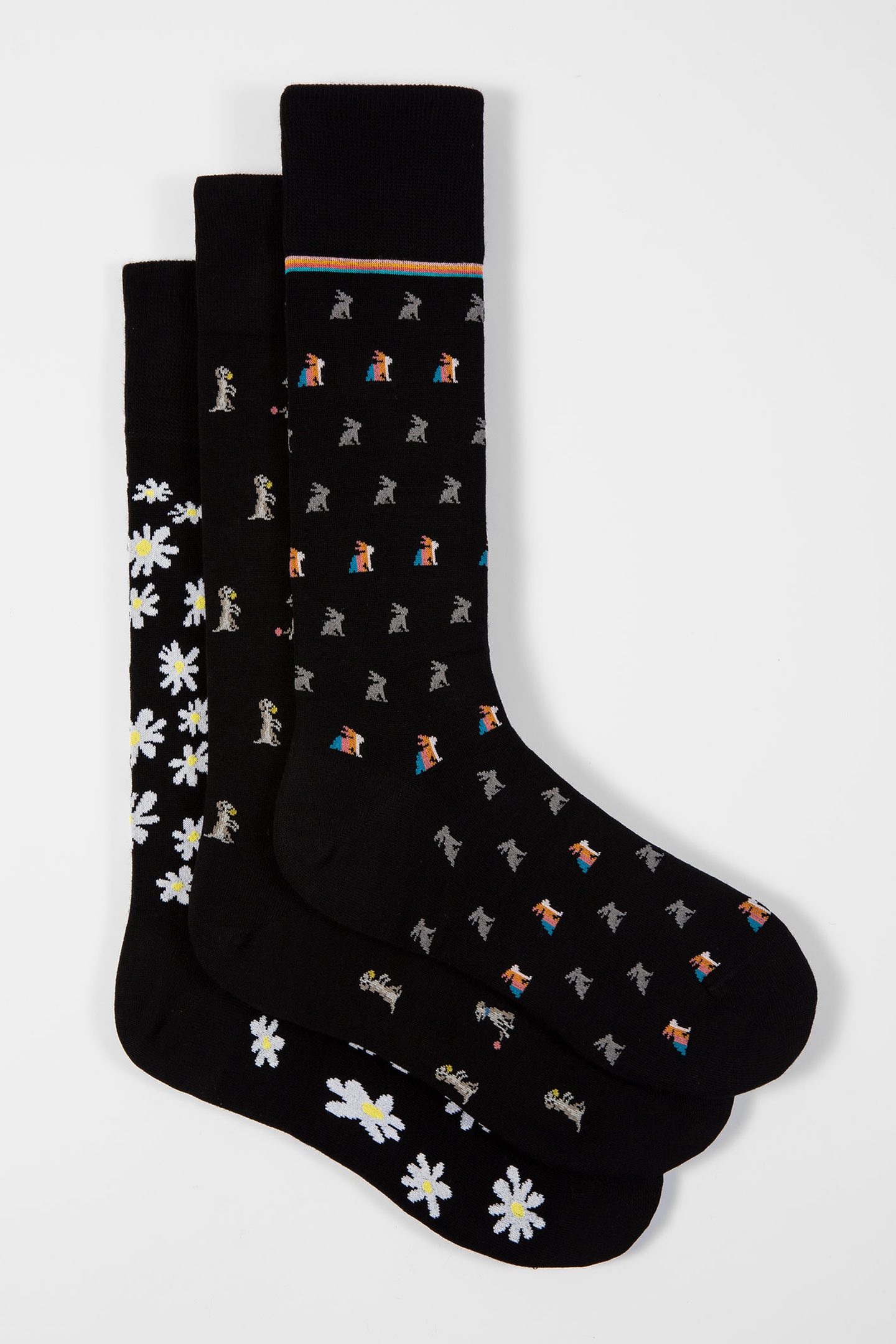 Paul Smith Men Sock 3 Pack Black Black Maat: OS | Sokken Outlet | Heren | Zwart