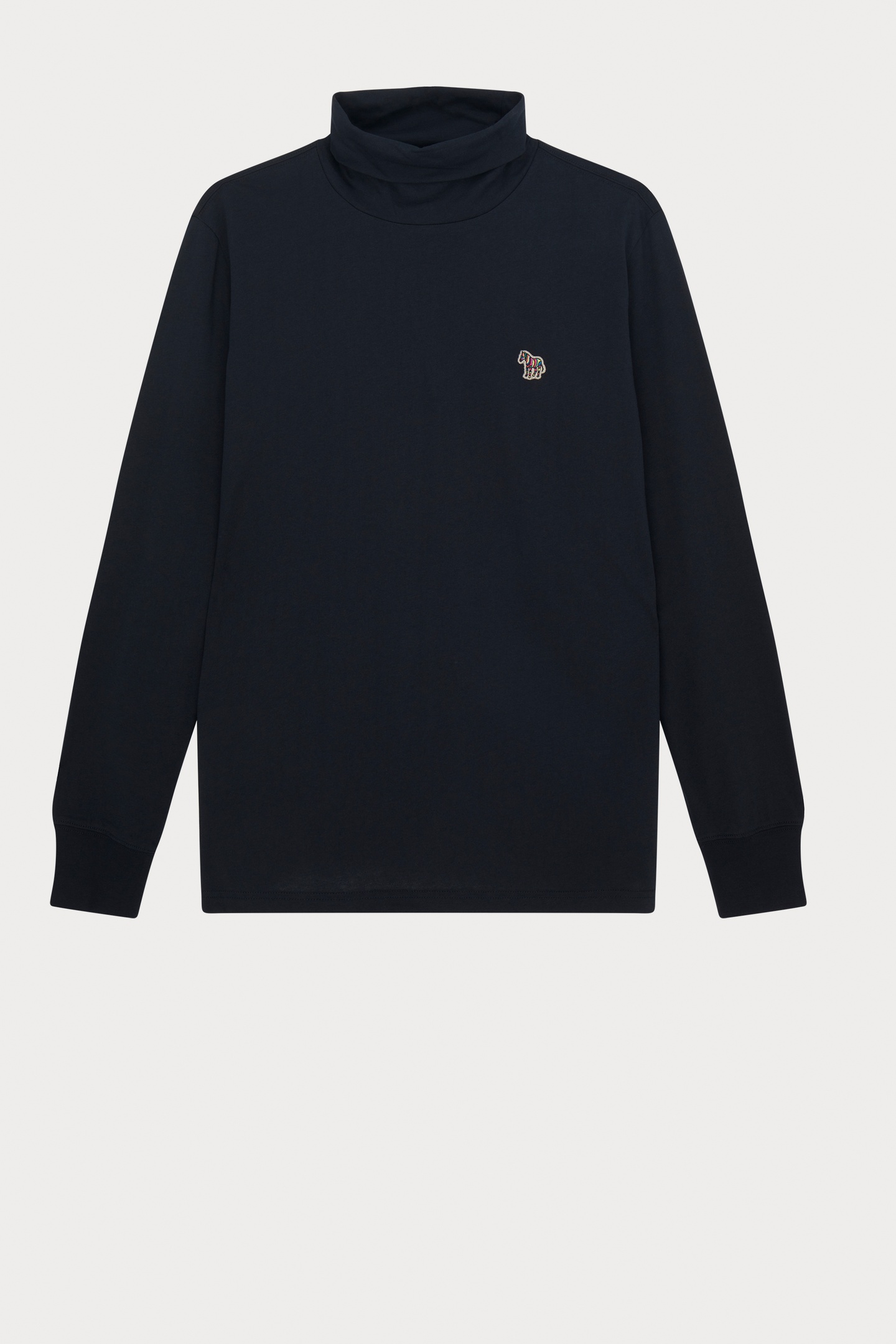 Paul Smith Mens Ls Roll Neck Tshirt Zebra Very Dark Navy Maat: XL | Basic T-Shirts Outlet | Heren | Blauw