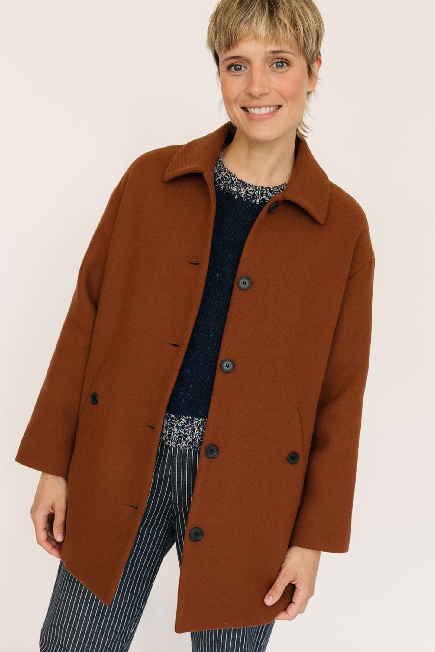 TWOTHIRDS Scilly Jacket Toffee Maat: M | Overshirts Outlet | Dames | Bruin