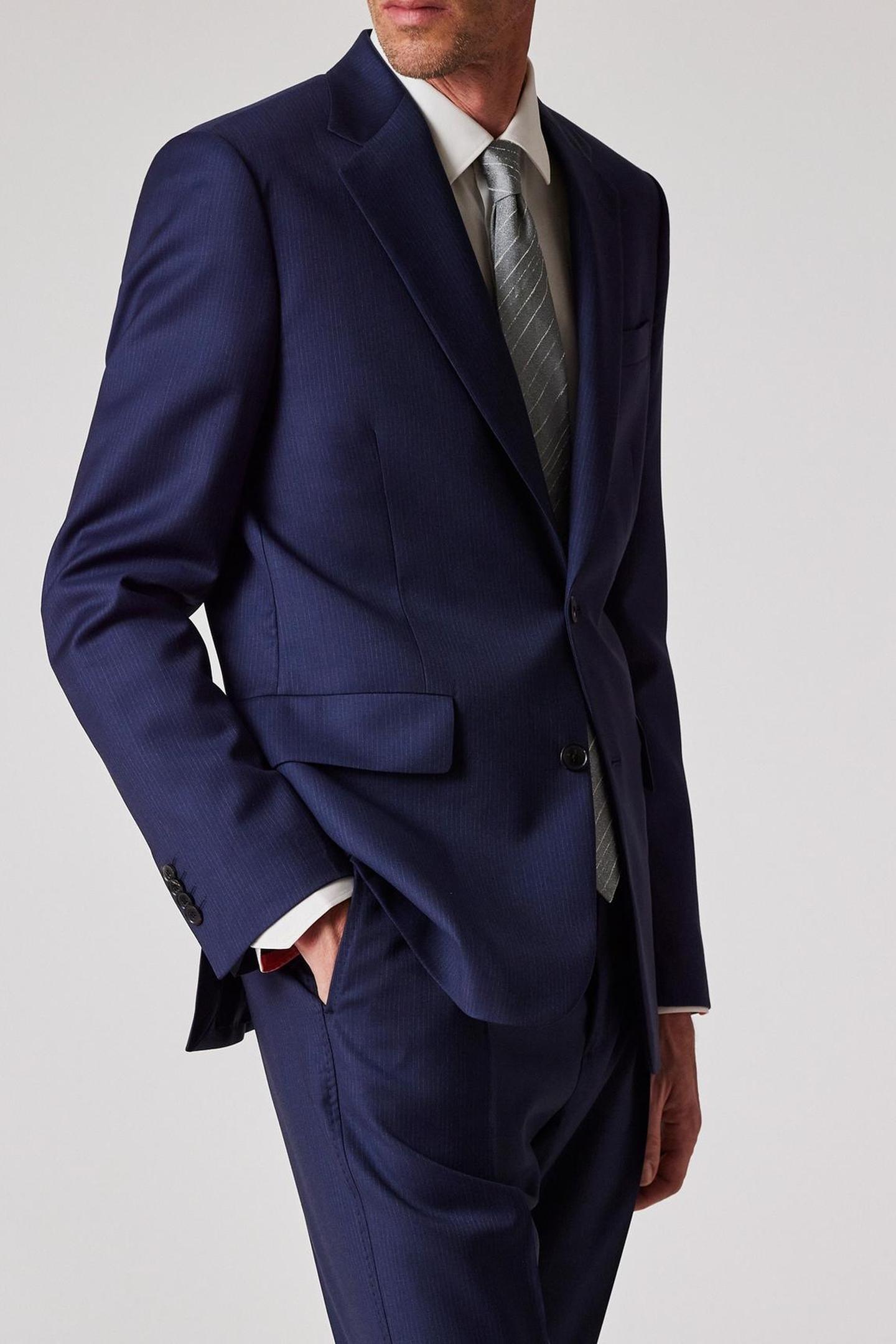 Paul Smith Mens Tailored Fit 2 Button Jacket Navy Maat: 52 | Blazers Outlet | Heren | Blauw
