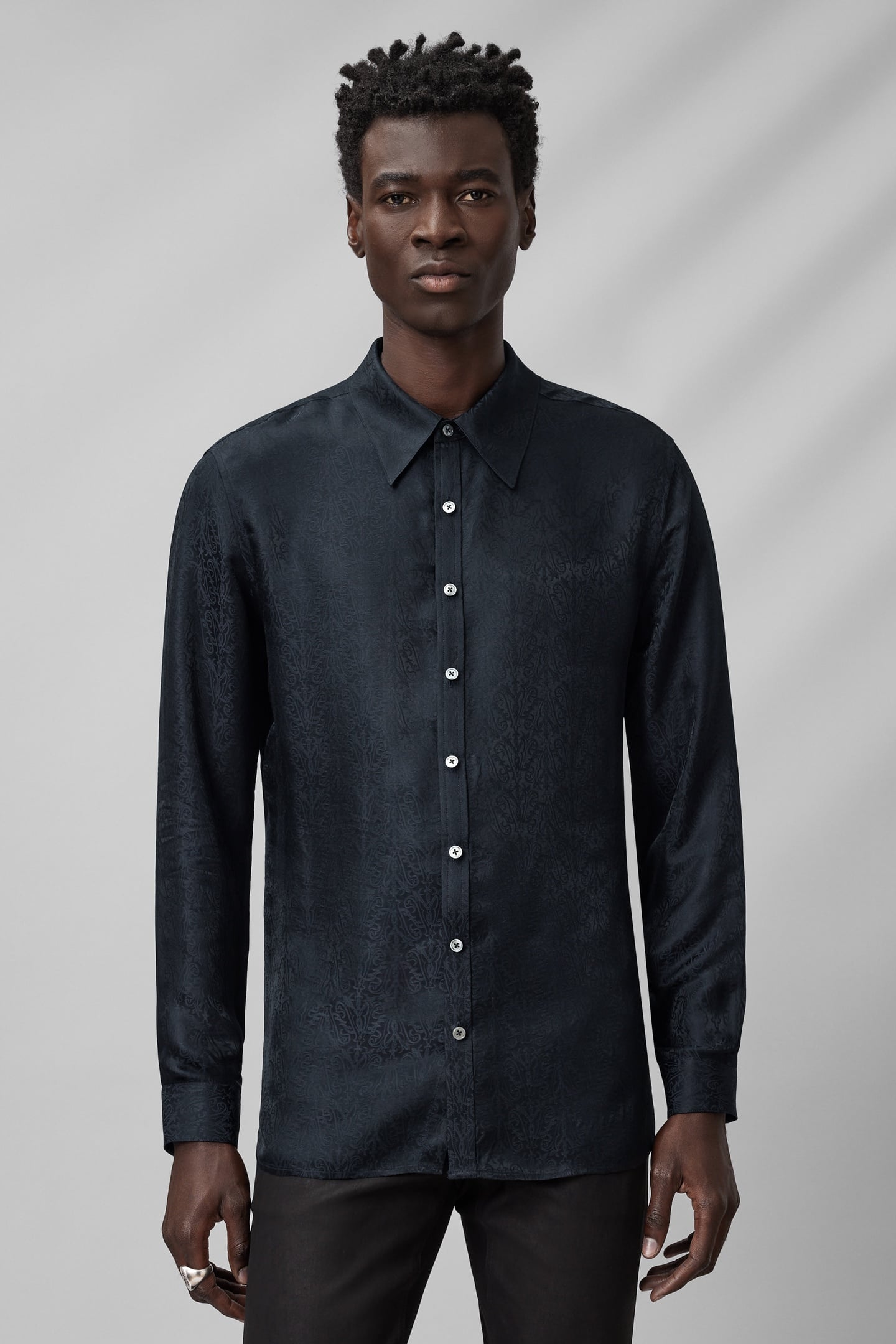 John Varvatos Martin Shirt Black Maat: S | Zakelijke Overhemden Outlet | Heren | Zwart