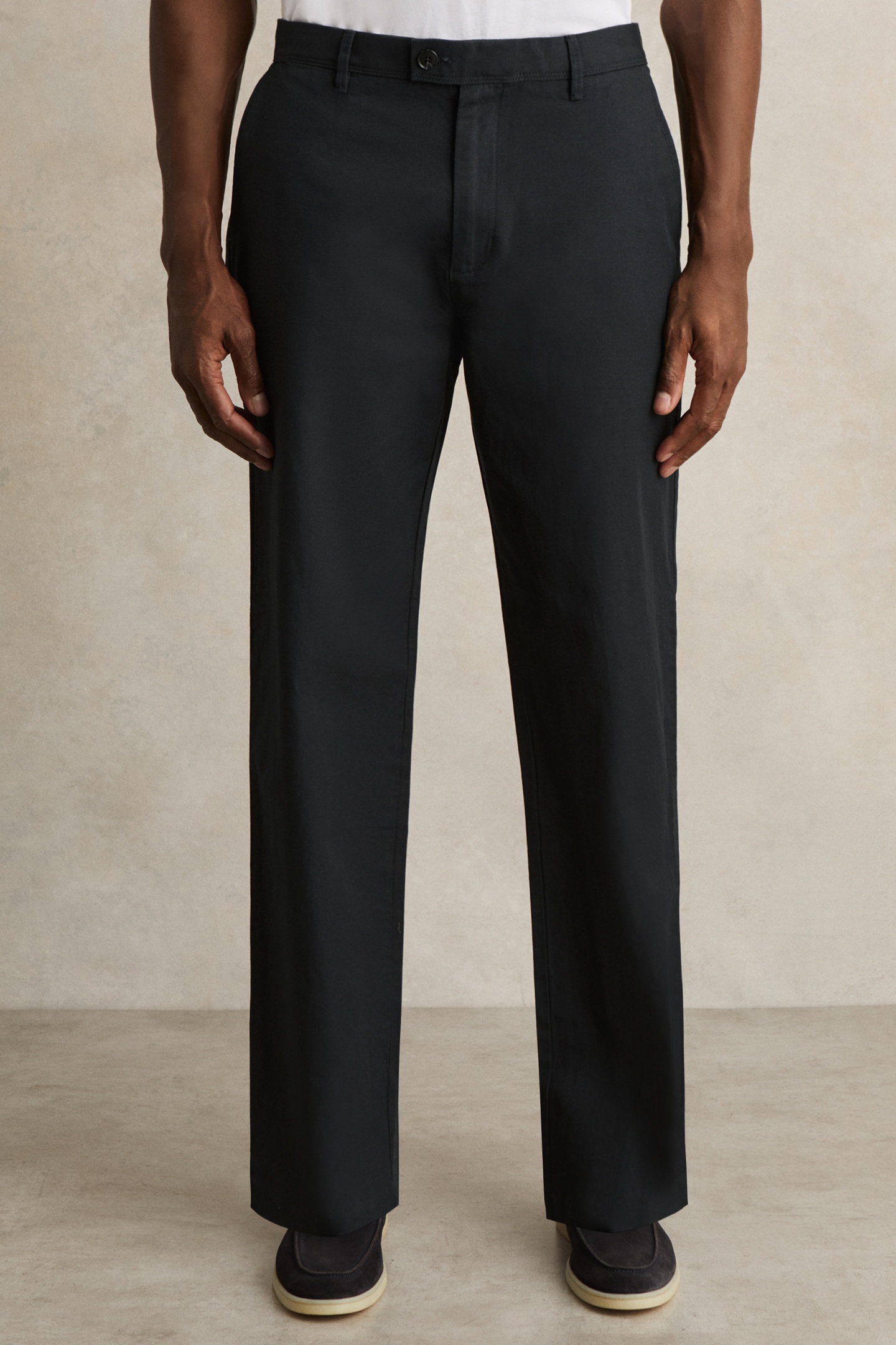 Reiss Cotton Relaxed Fit Trouser Navy Maat: W32 | Chino's Outlet | Heren | Blauw