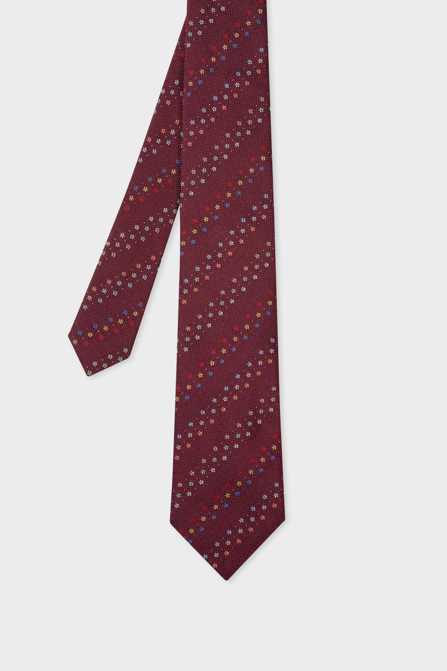 Paul Smith Men Tie Floral Strp Burgundy/ Borde Size: 8 | Ties Outlet | Heren | Bordeaux