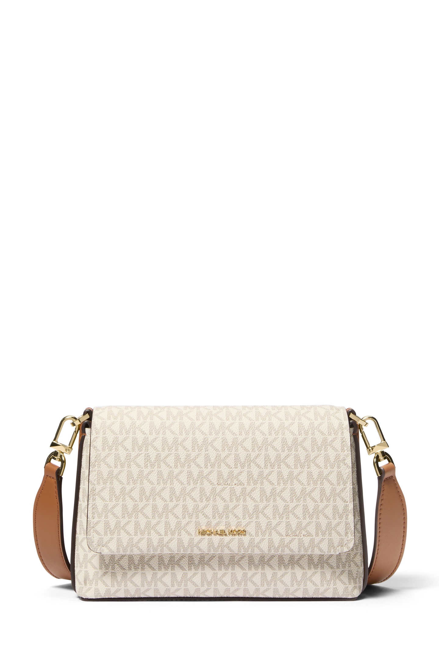 Michael Kors Small Messenger Vanilla/acorn Maat: OS | Handtassen Outlet | Dames | Beige