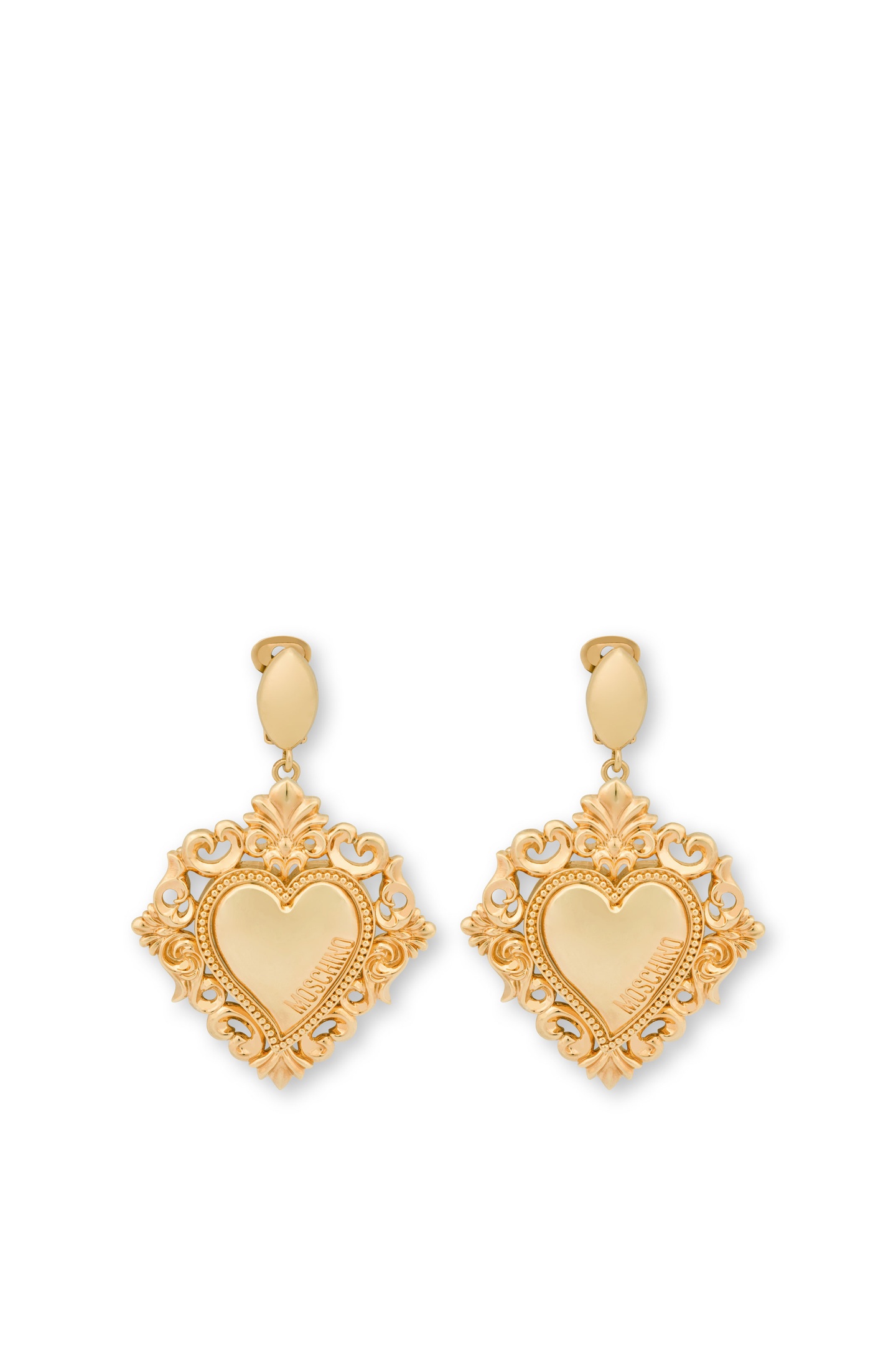 Moschino Heart Pendant Earrings Gold Maat: OS | Oorbellen Outlet | Dames | Goud