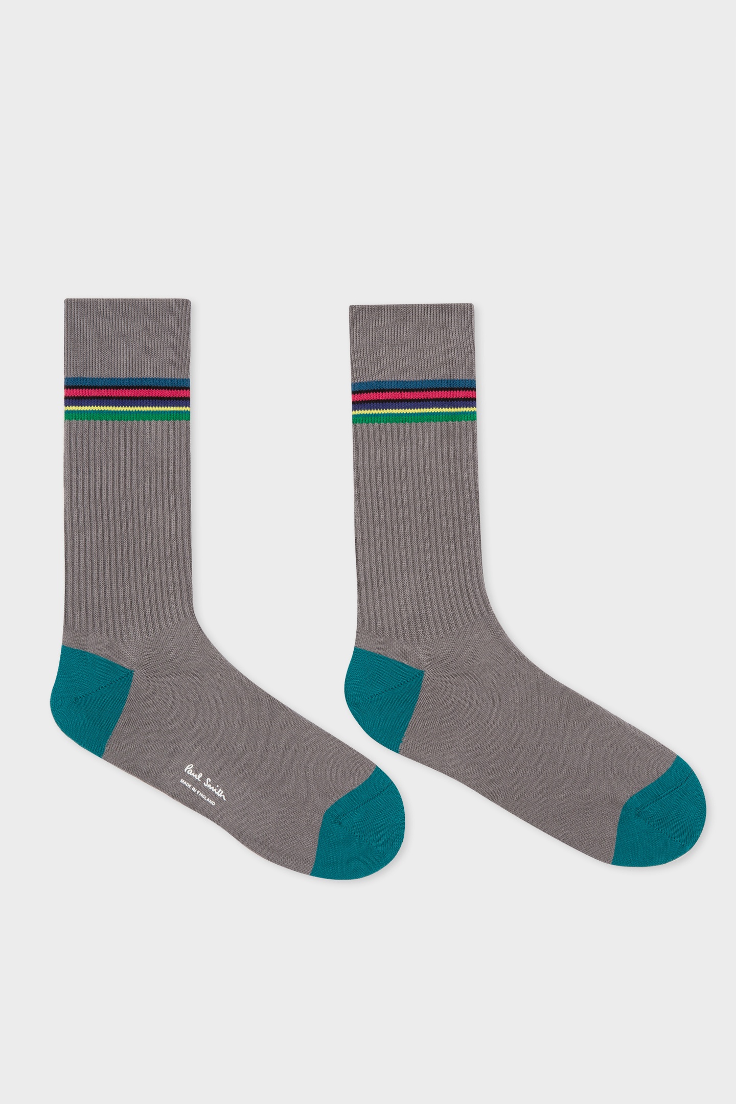 Paul Smith Men Sock Duo Rib Slate Maat: OS | Sokken Outlet | Heren | Grijs