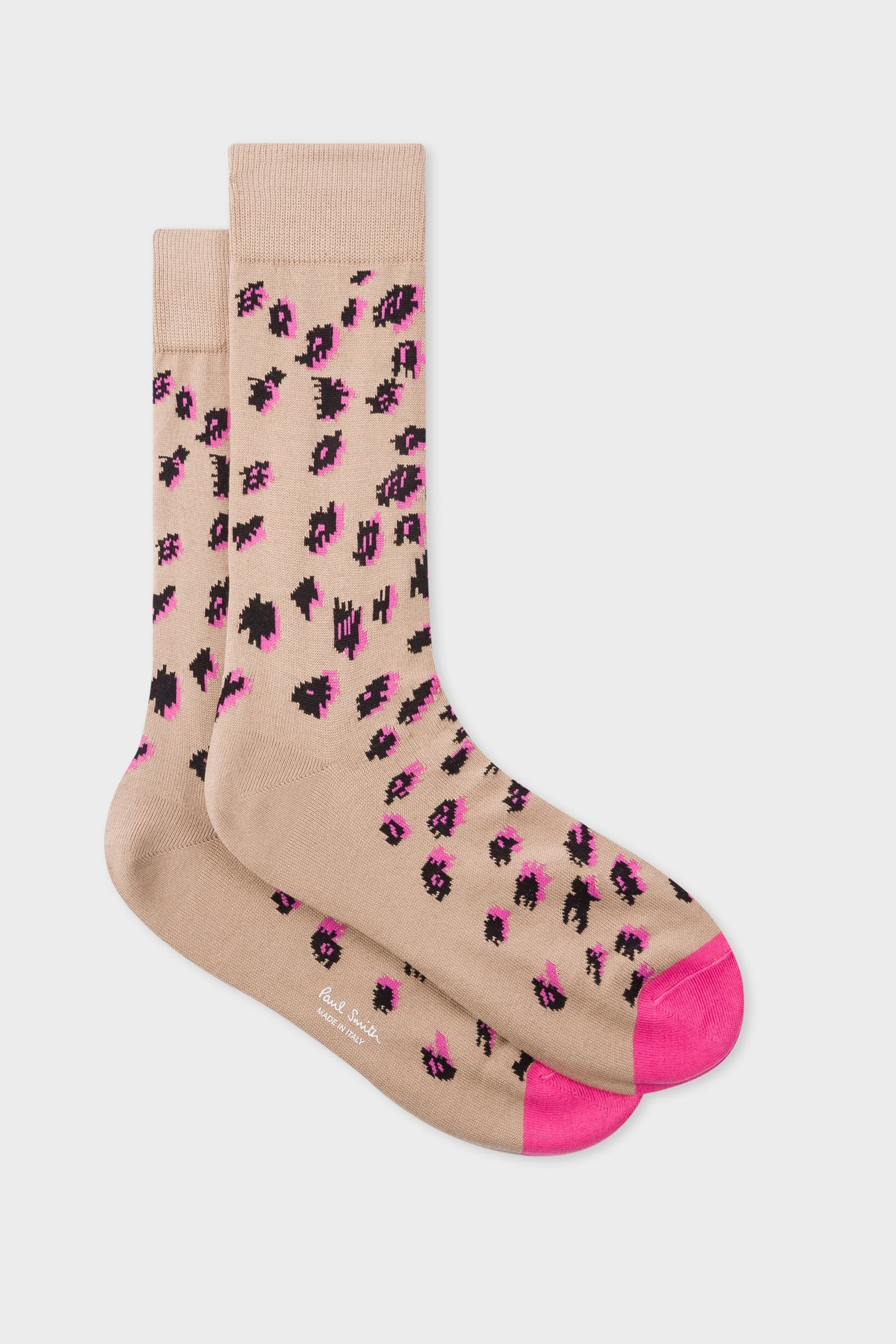 Paul Smith Men Sock Cheetah All Over Tan Size: OS | Socks Outlet | Heren | Beige