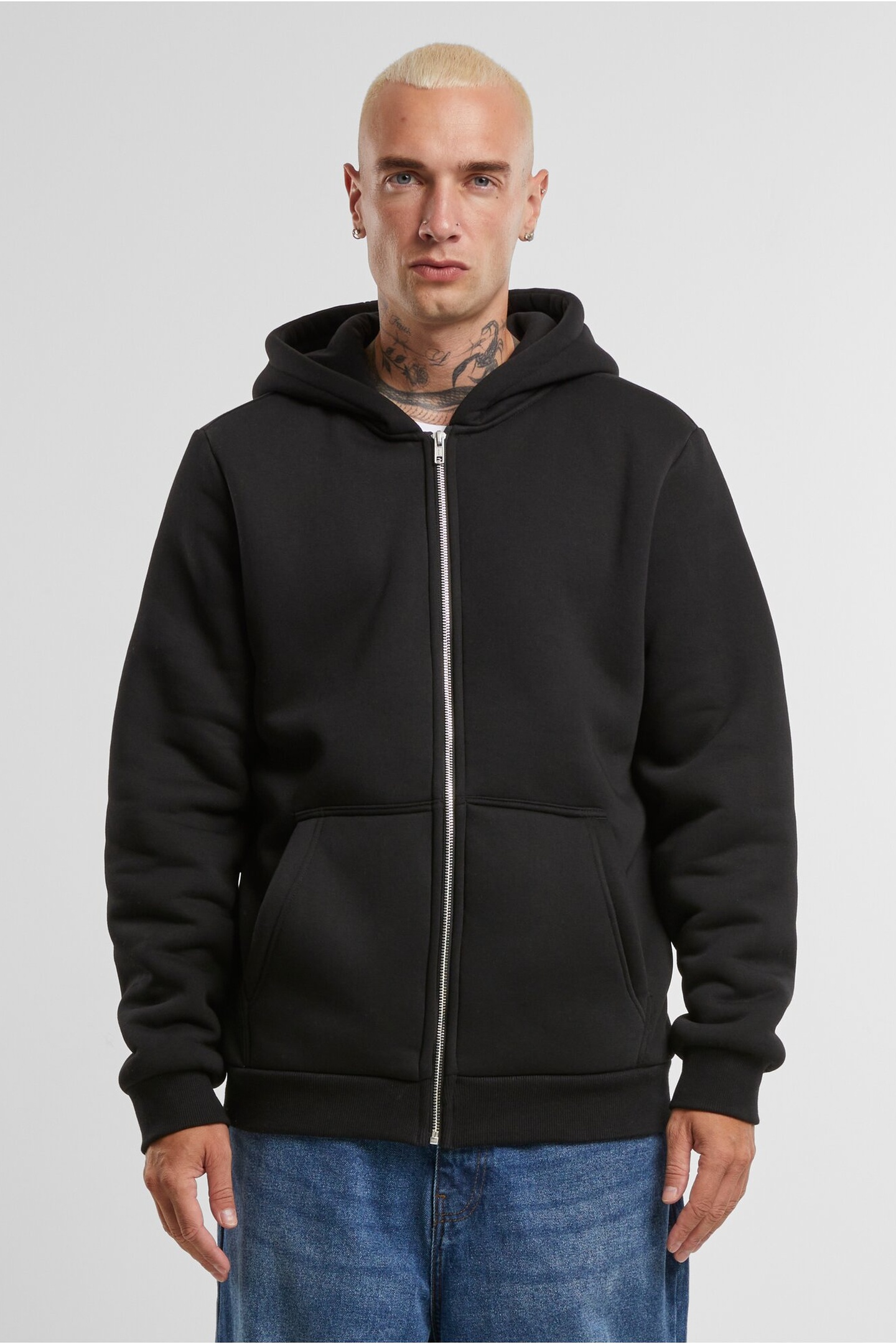 Urban Classics Bonded Sherpa Zip Hoody Black Maat: S | Hoodies Outlet | Heren | Zwart