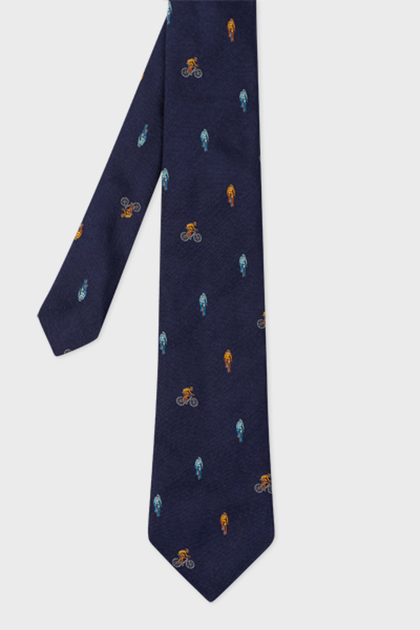 Paul Smith Men Tie Cyclists Navy Size: 8 | Ties Outlet | Heren | Blauw