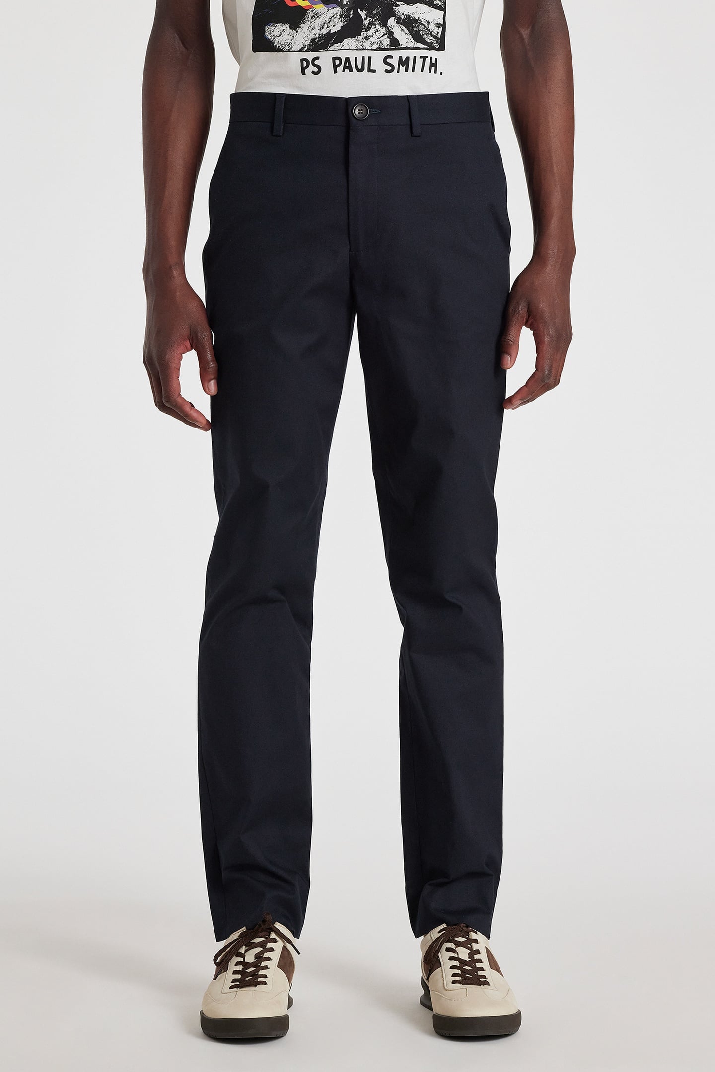 Paul Smith Mens Mid Fit Clean Chino Zebra Emb Very Dark Navy Size: W30 R | Chinos Outlet | Heren | Blauw