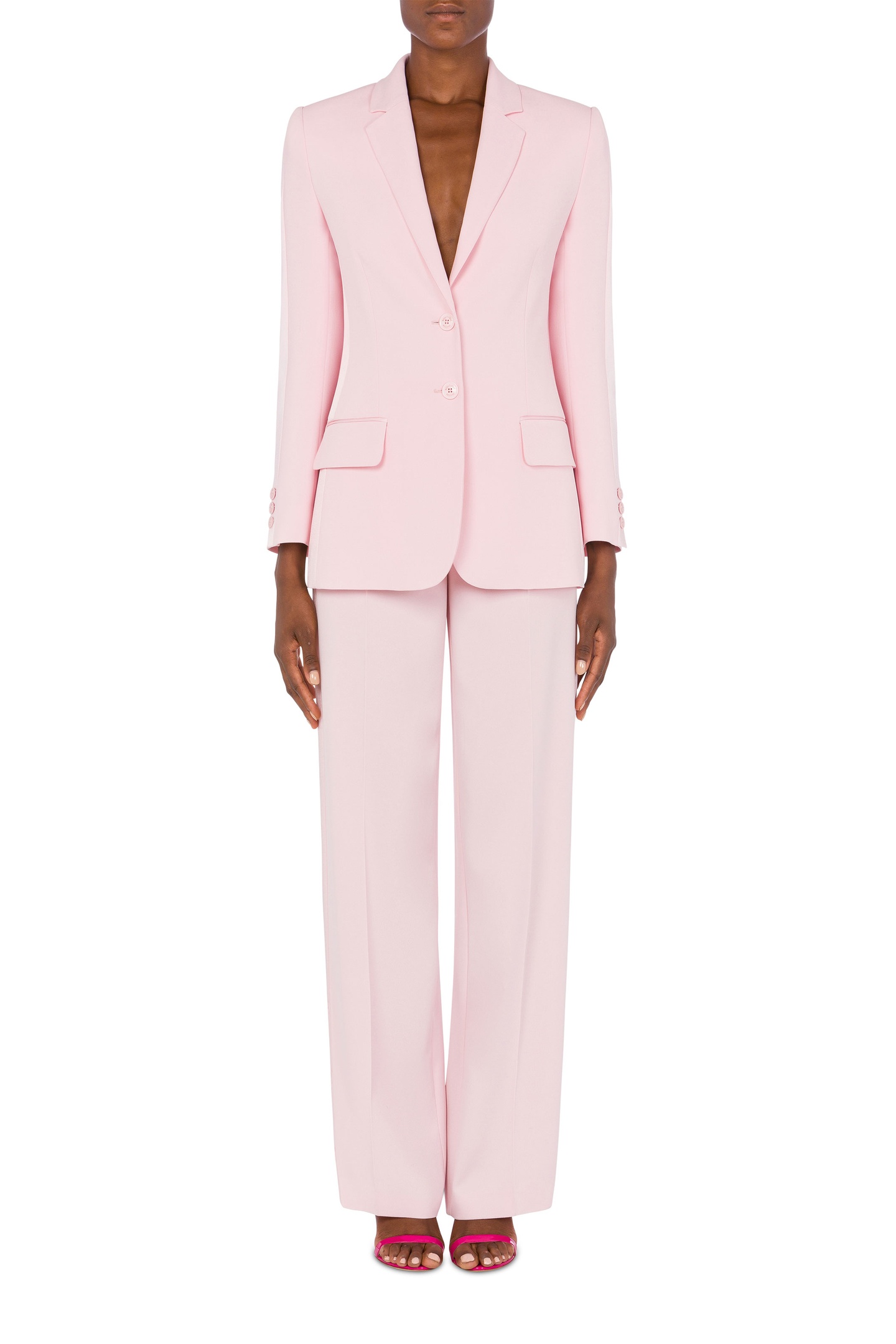 Moschino Stretch Enver Satin Jacket Pink Maat: 40 | Blazers Outlet | Dames | Roze