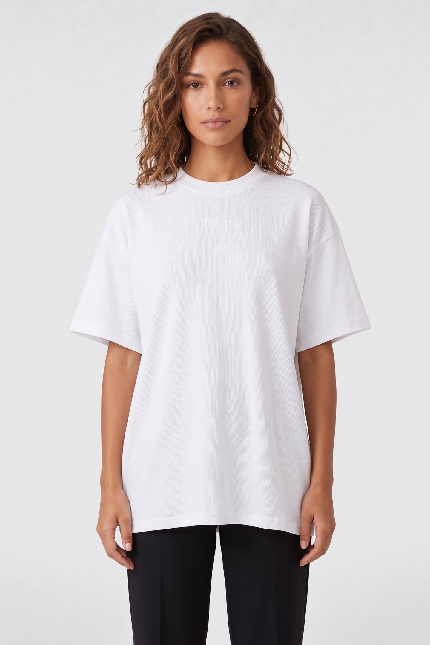 Stieglitz Nos Basic Oversized T-shirt White Maat: M | Tops Outlet | Dames | Wit