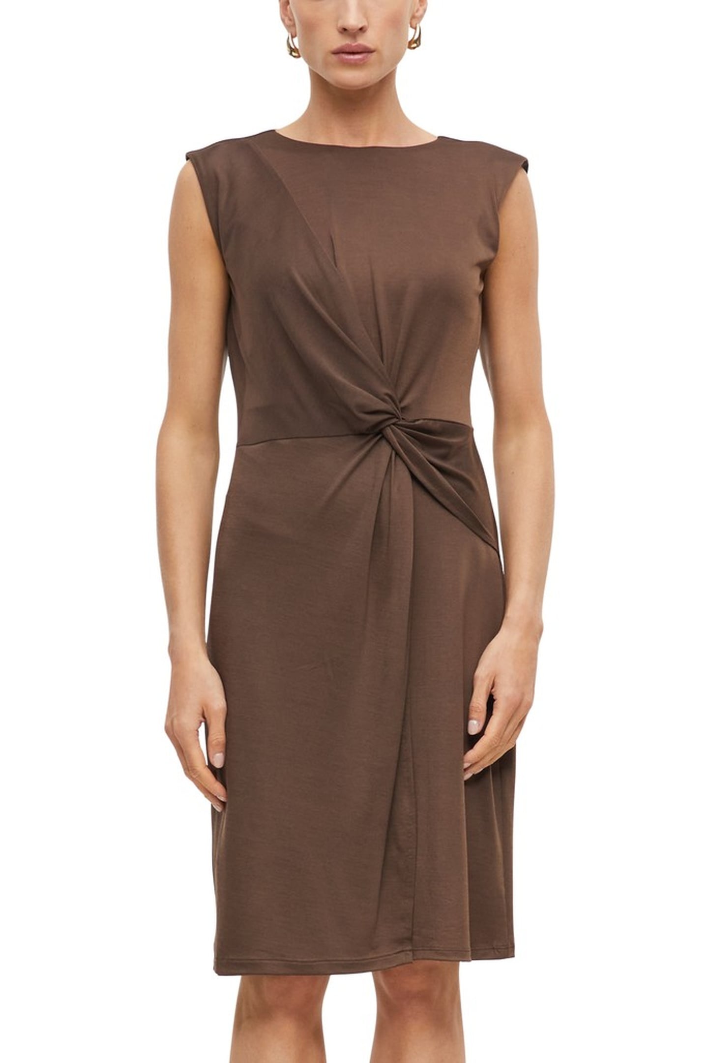 s.Oliver  Dresses Brown Maat: 40 | Midi Jurken Outlet | Dames | Bruin
