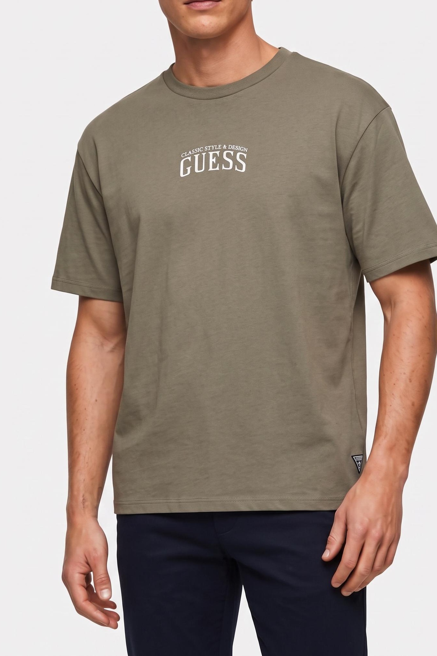 GUESS Ss Bsc Mirror Crest Mossy Green Multi Taglia: XS | Magliette basic Outlet | Uomo | Verde