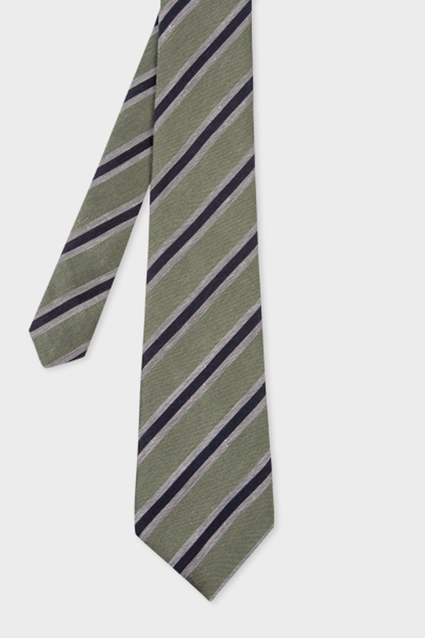 Paul Smith Men Tie Pastel Stripe Bottle Green Size: 8 | Ties Outlet | Heren | Groen