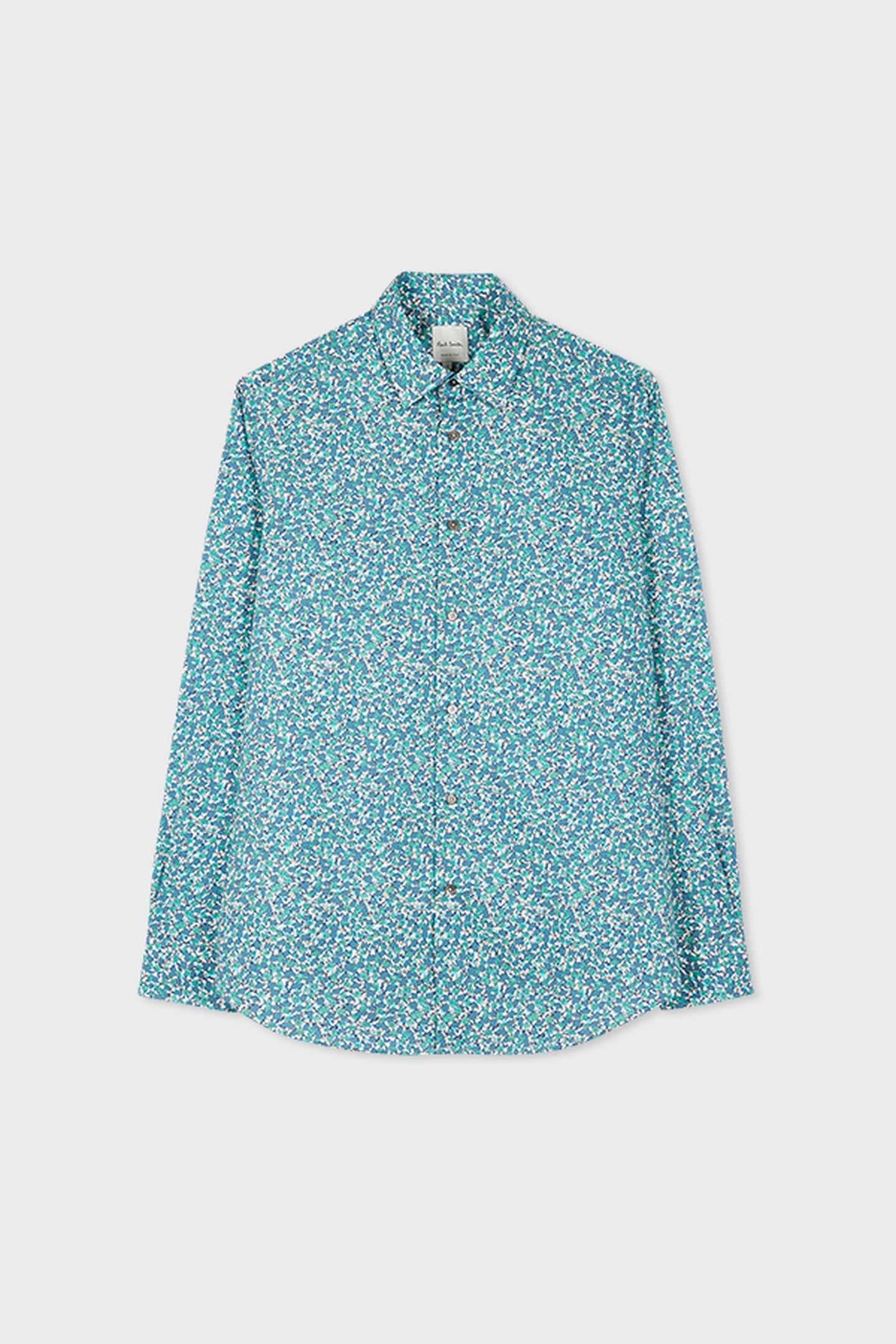 Paul Smith Mens S/c Tailored Fit Shirt Petrol Green Maat: 15 | Casual Overhemden Outlet | Heren | Blauw