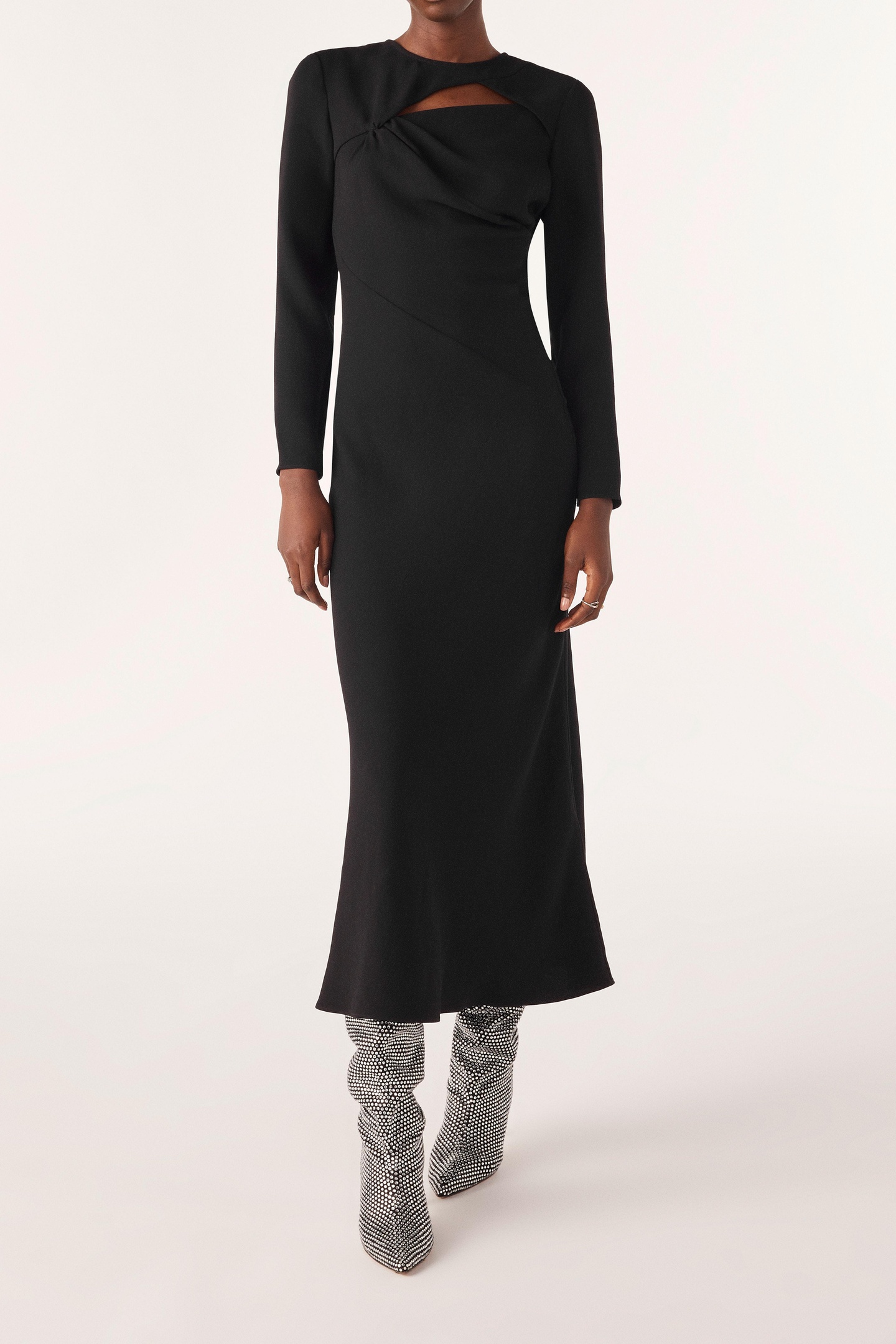 BA&SH Mid-length Dress Black Größe: XS | Midikleider Outlet | Damen | Schwarz