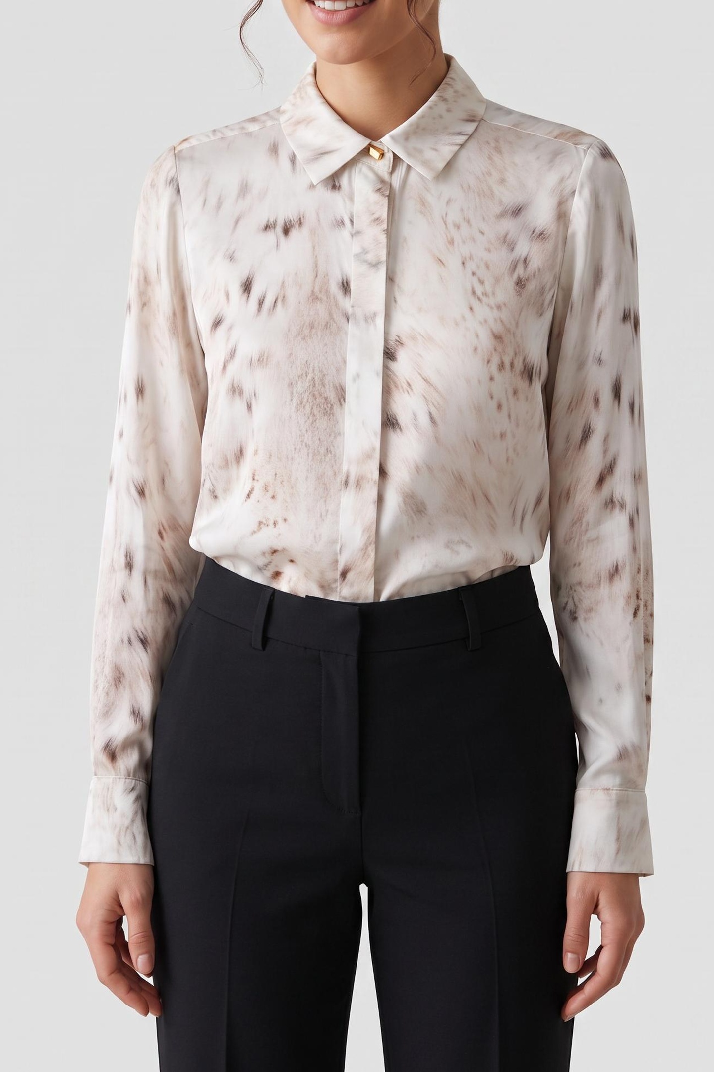 GUESS New Melissa Shirt Snow Lynx Taglia: 38 | Maglie a manica lunga Outlet | Donna | Bianco