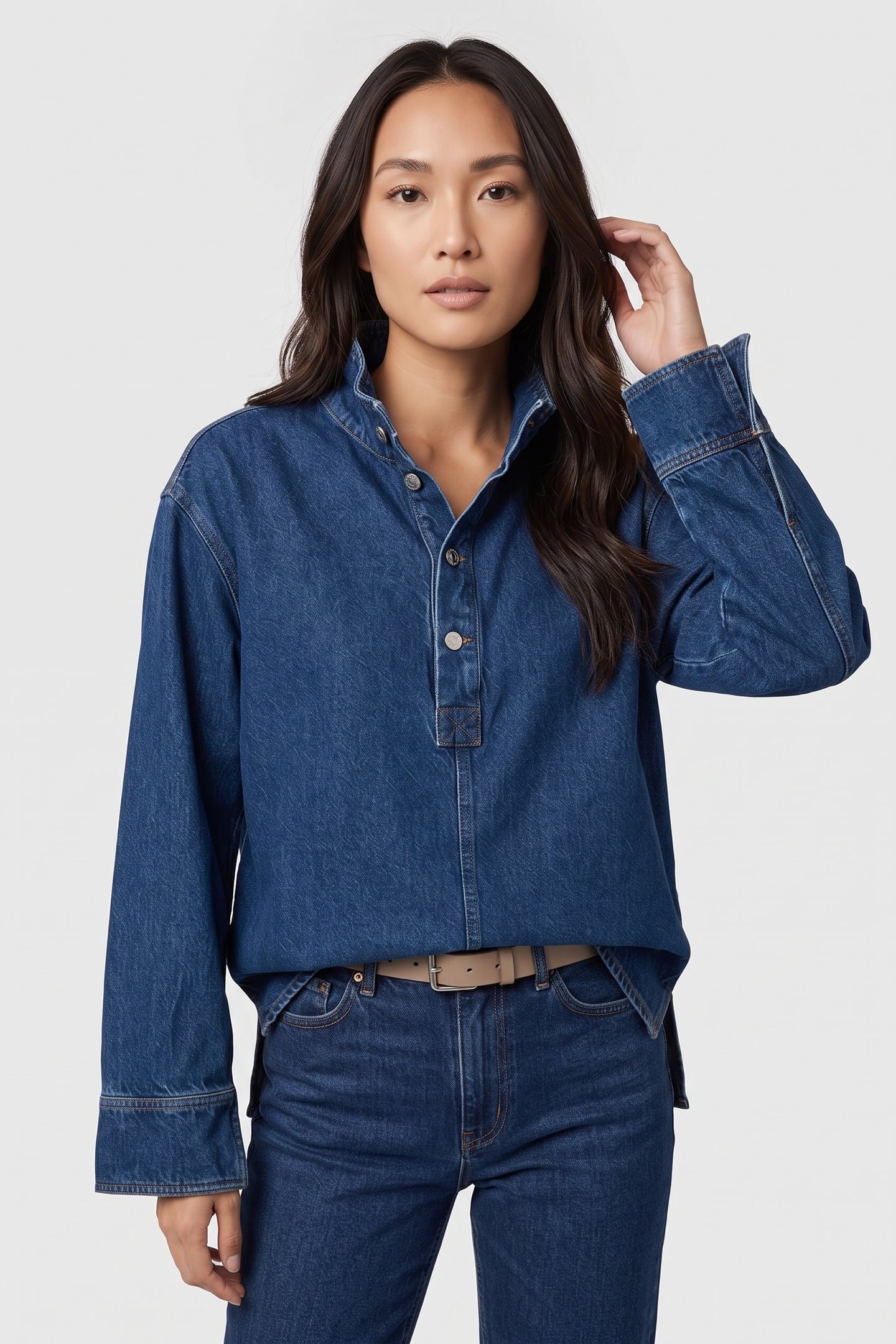 & Other Stories S3 Signe Shirt Blue Taglia: M | Maglie a manica lunga Outlet | Donna | Blu
