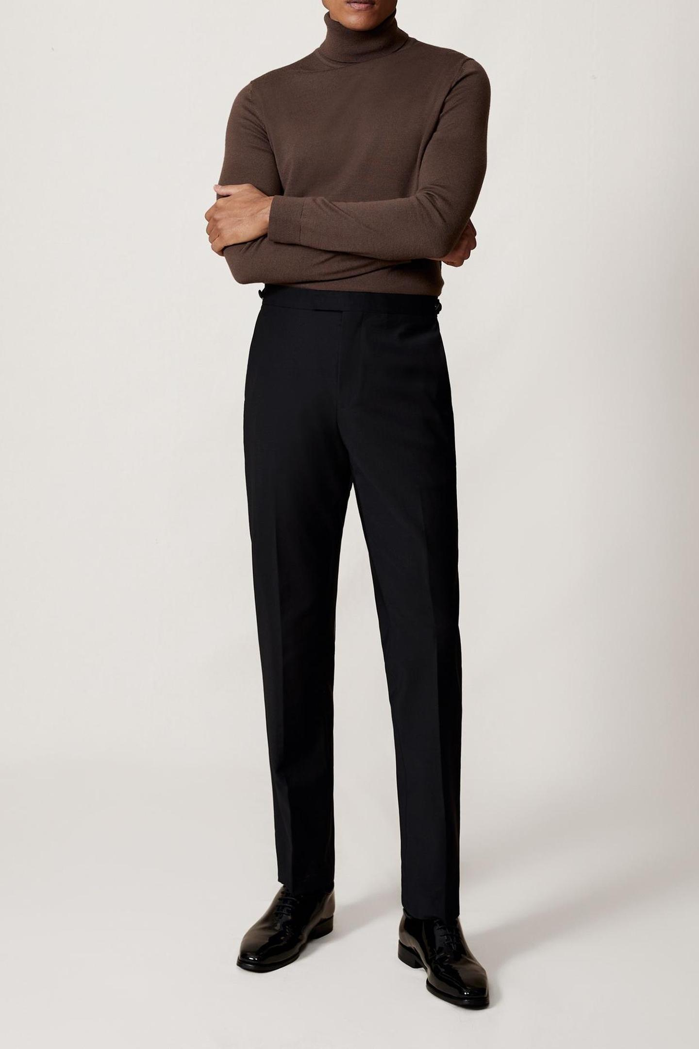 Reiss Ls Roll Neck Merino Wool Jumper Chocolate Brown Maat: XXL | Coltruien Outlet | Heren | Bruin