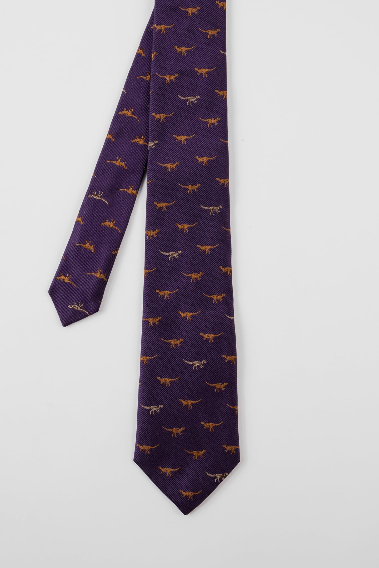 Paul Smith Men Tie Dinosaurs Purple Maat: 6 | Stropdassen Outlet | Heren | Paars