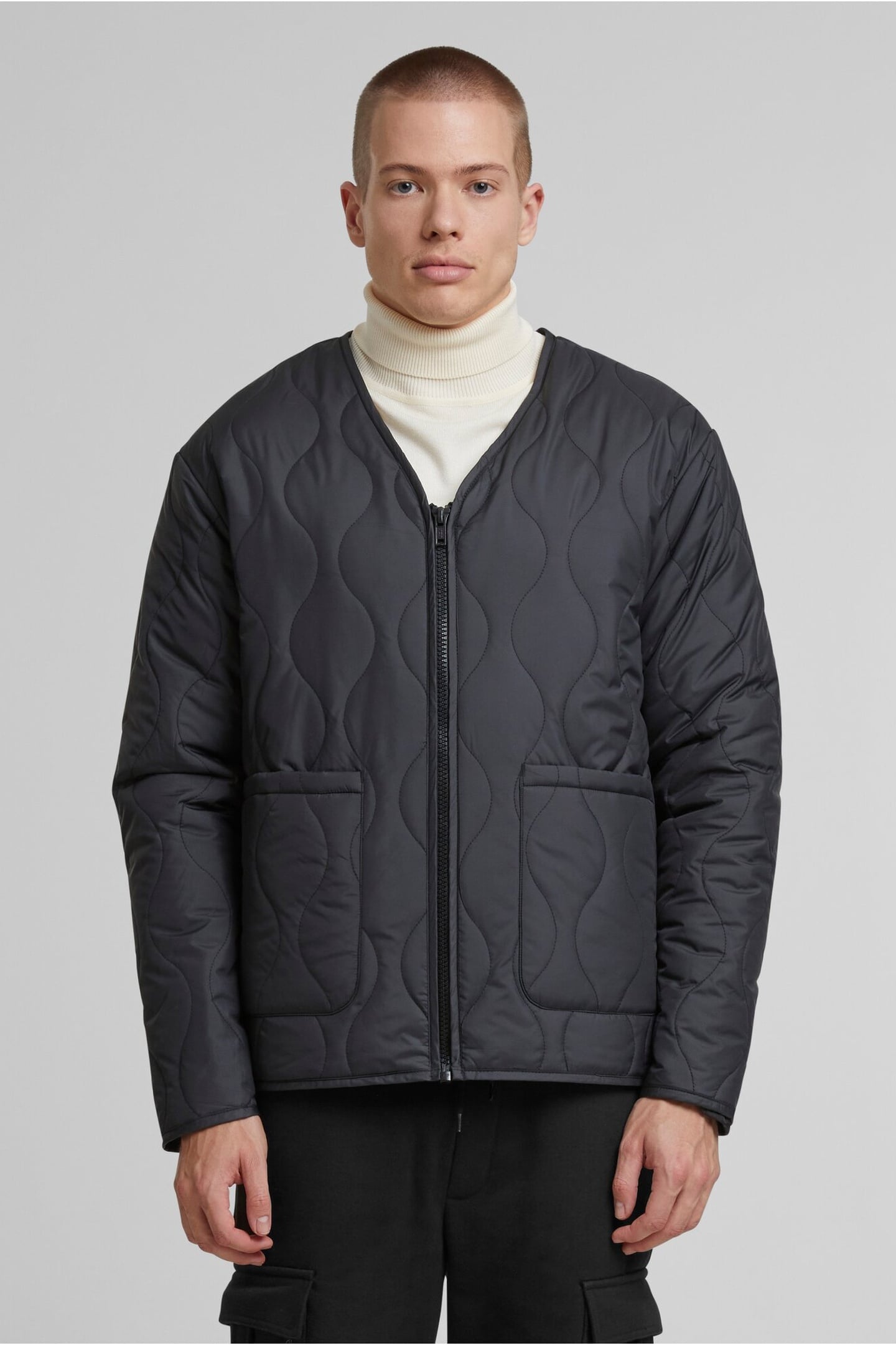 Urban Classics Padded Quilting Jacket Black Maat: L | Winterjassen Outlet | Heren | Zwart