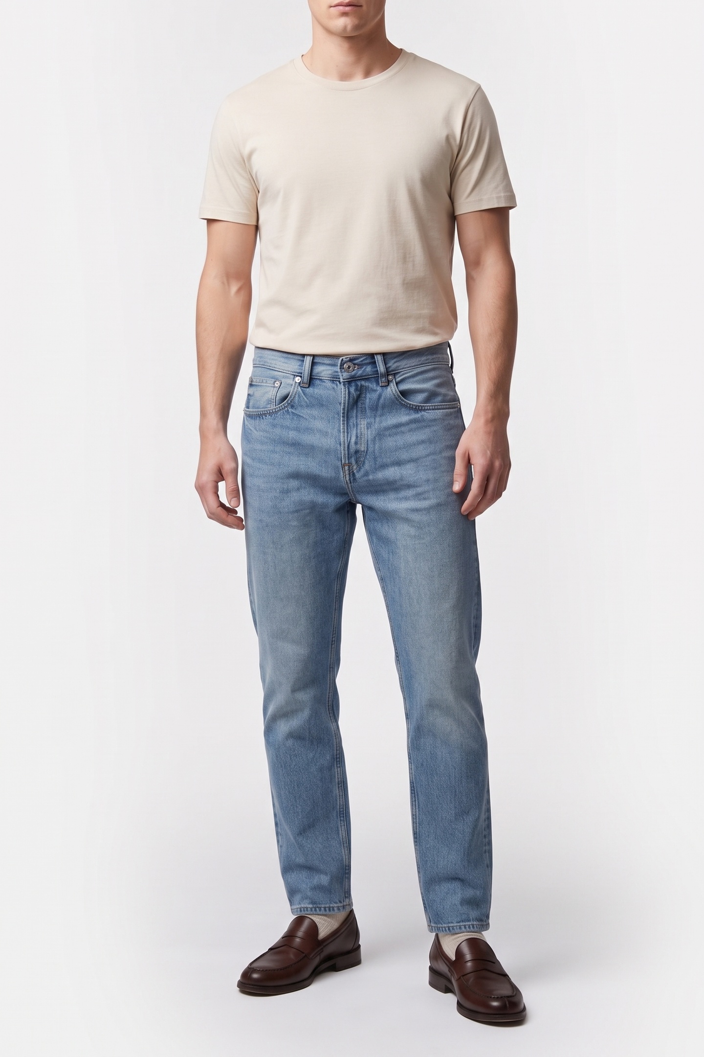 ARKET Park Regular Fit Denim Blue Size: W28L32 | Slim Outlet | Heren | Blauw