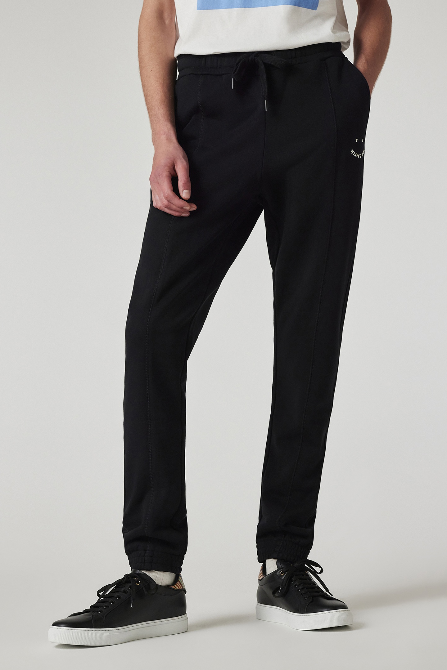 Paul Smith Mens Jogger Ps Happy Emb Black Maat: XXL | Joggingbroeken Outlet | Heren | Zwart