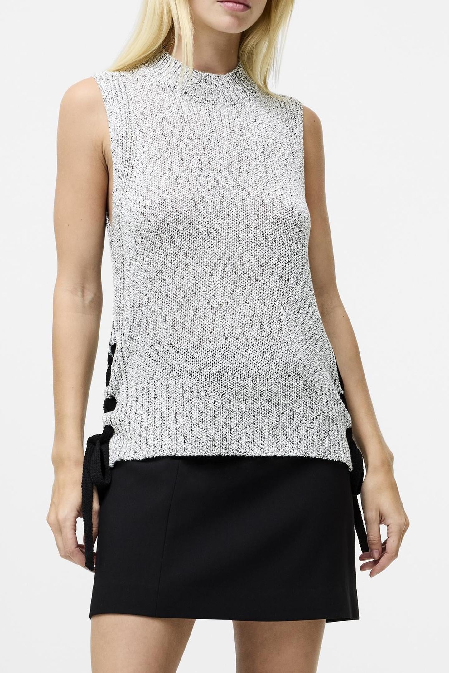 French Connection Wai Slvlss Long Vest Salt & Pepper Salt & Pepper Maat: XS | Sweaters Outlet | Dames | Grijs