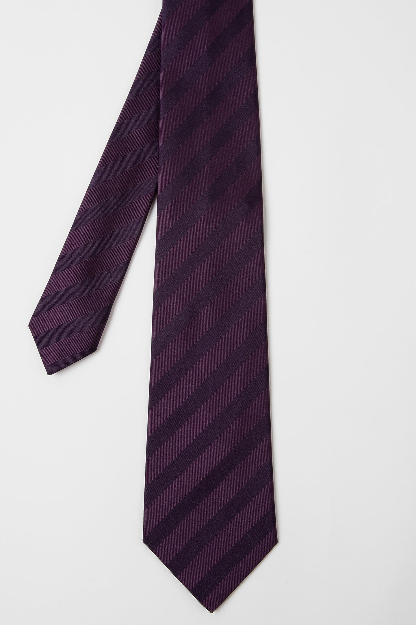 Paul Smith Men Tie Mono Stripe Aubergine Size: 8 | Ties Outlet | Heren | Paars