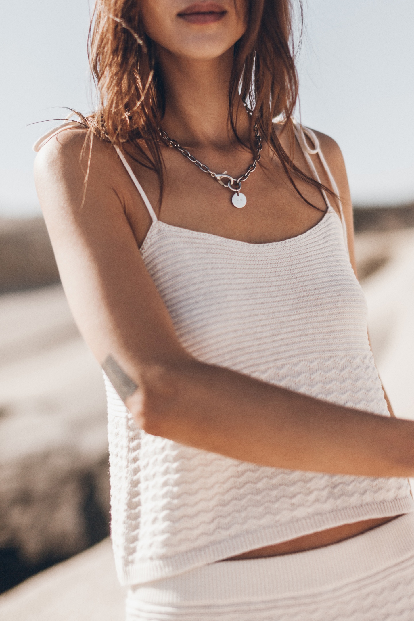 Mikuta The White Crochet Camisole  White Maat: L | Overhemden Outlet | Dames | Wit