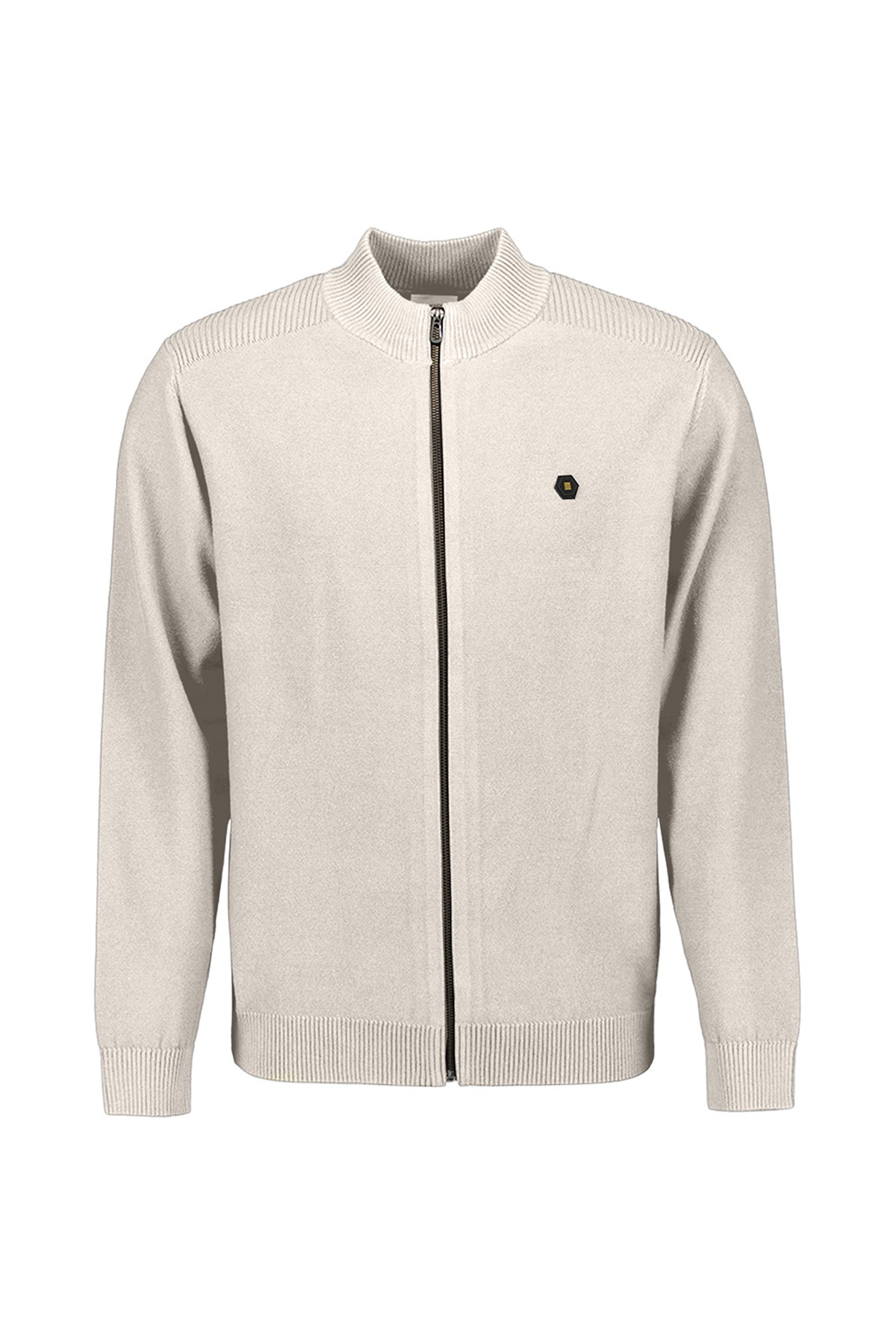 No Excess Pullover Full Zip Shoulder Detail Stone Größe: S | Cardigans Outlet | Herren
