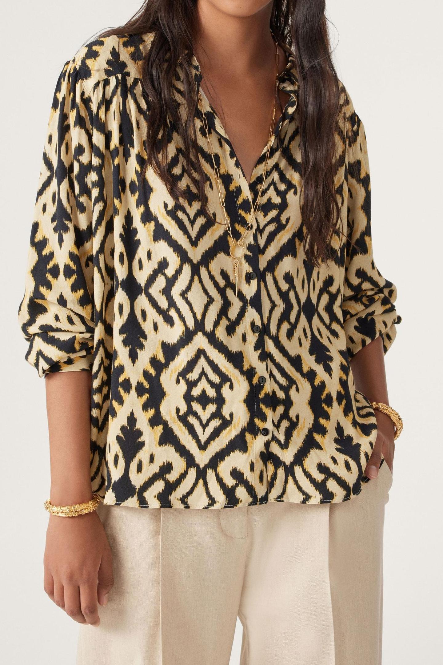 BA&SH Long Sleeves Shirt Jaune Maat: S | Longsleeves Outlet | Dames | Beige