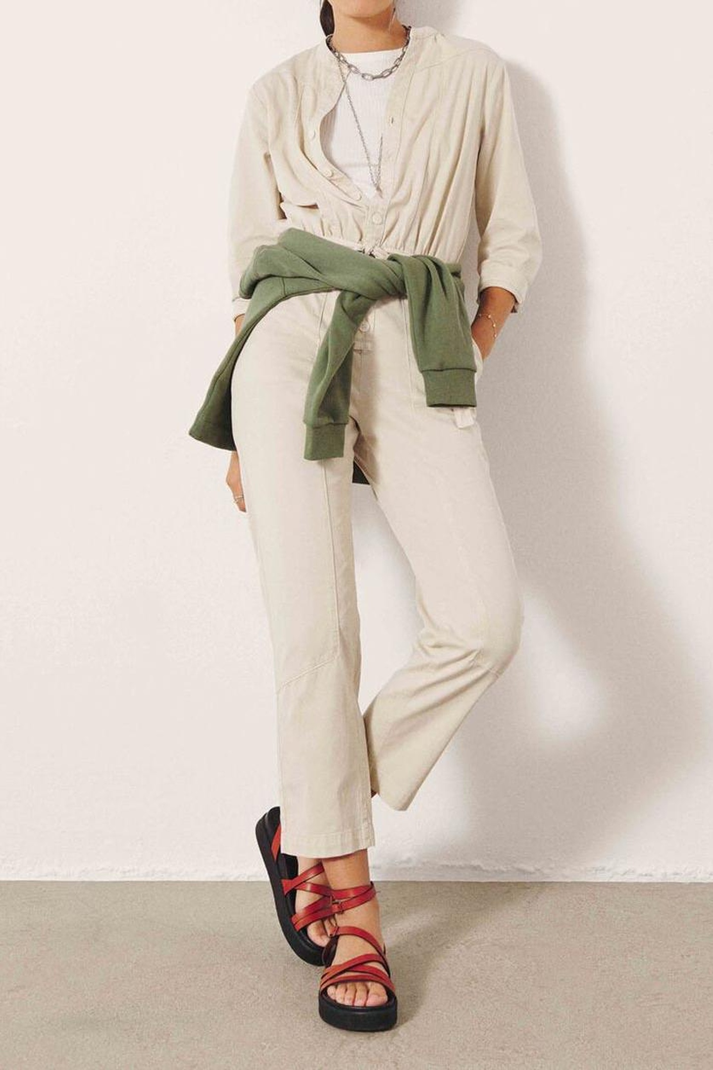BA&SH Jumpsuit Greige Maat: L | Jumpsuits Outlet | Dames | Ecru