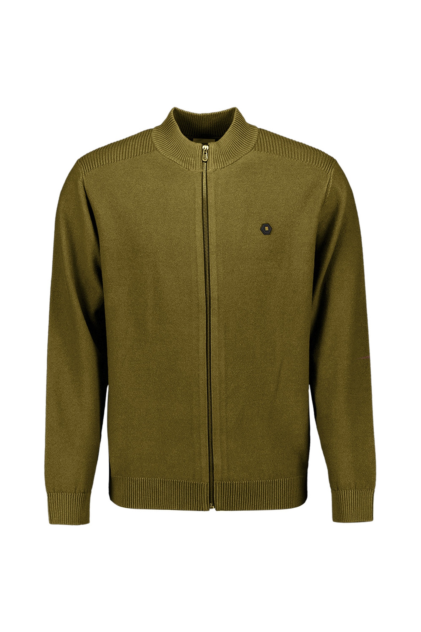 No Excess Pullover Full Zip Shoulder Detail Moss Größe: S | Cardigans Outlet | Herren
