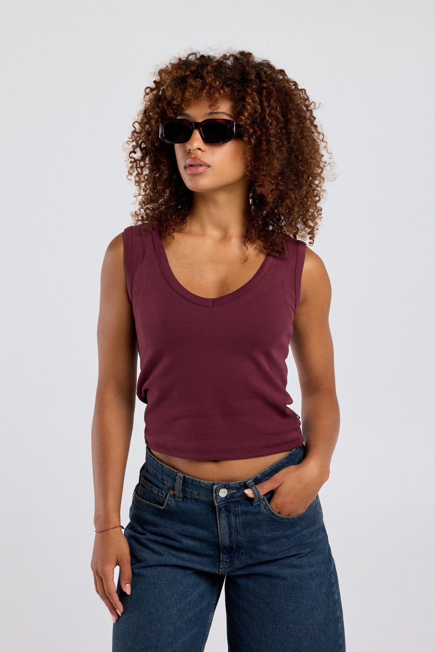 America Today Graziela Bordeaux Maat: L | Tops Outlet | Dames | Bordeaux