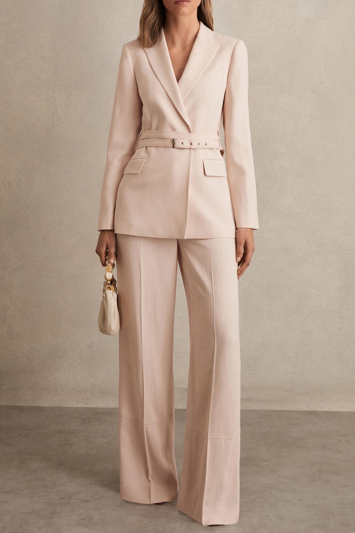 Reiss Wide Leg Trouser Pink Maat: 6L | Pantalons Outlet | Dames | Roze