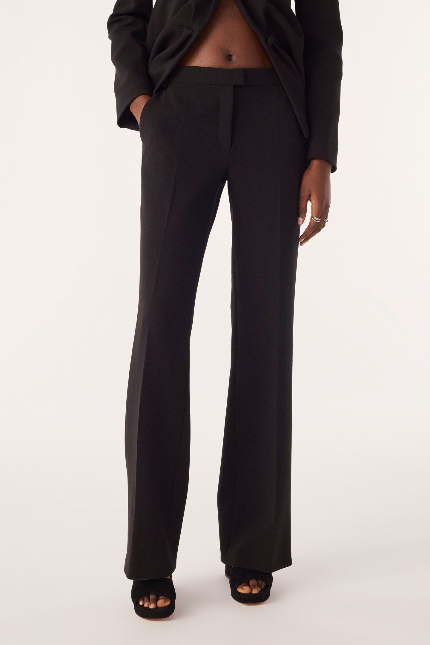 BA&SH Wide Trousers Black Maat: 38 | Pantalons Outlet | Dames | Zwart