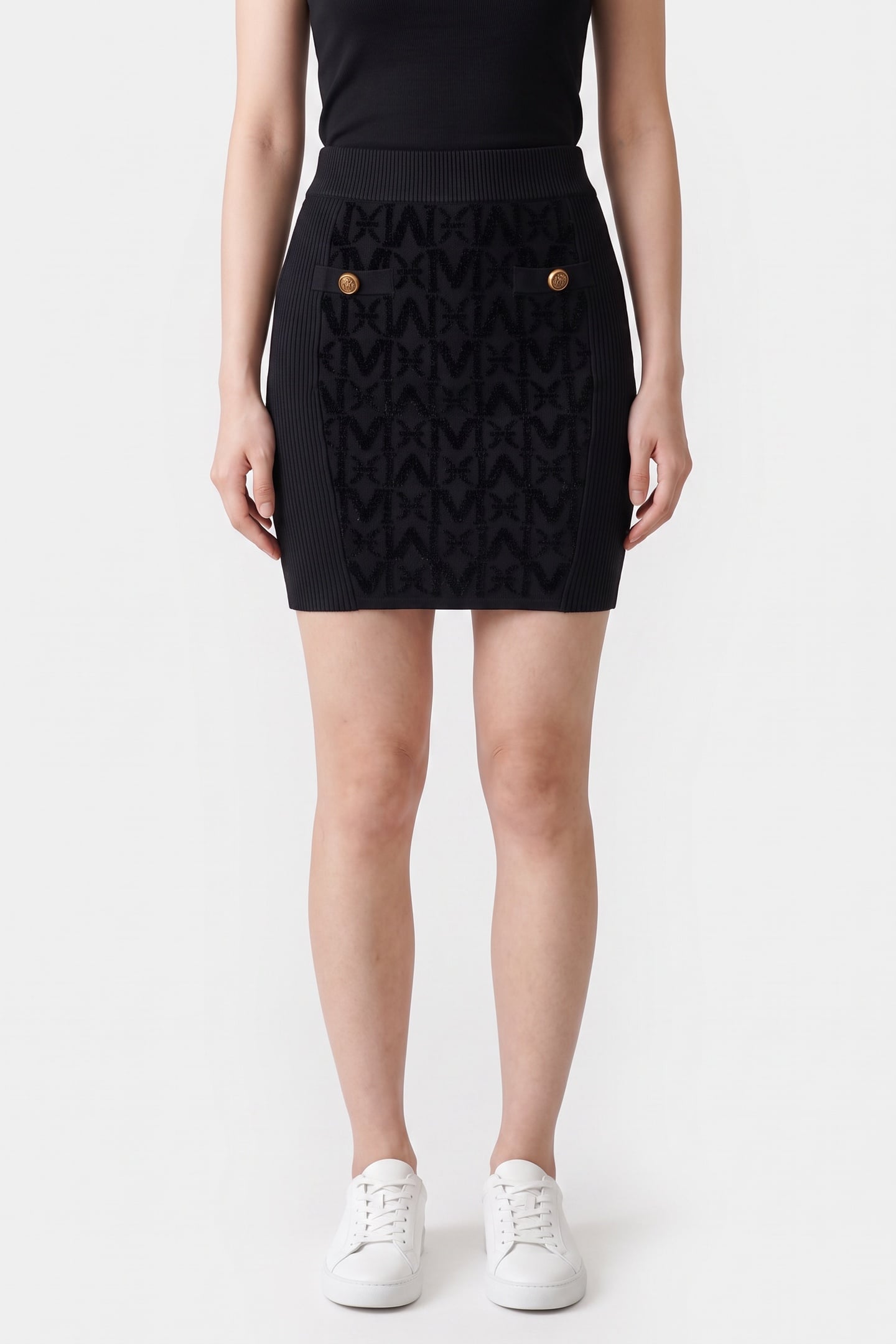 GUESS Hermione Pencil Skir Jet Black A996 Taglia: XS | Minigonne Outlet | Donna | Nero