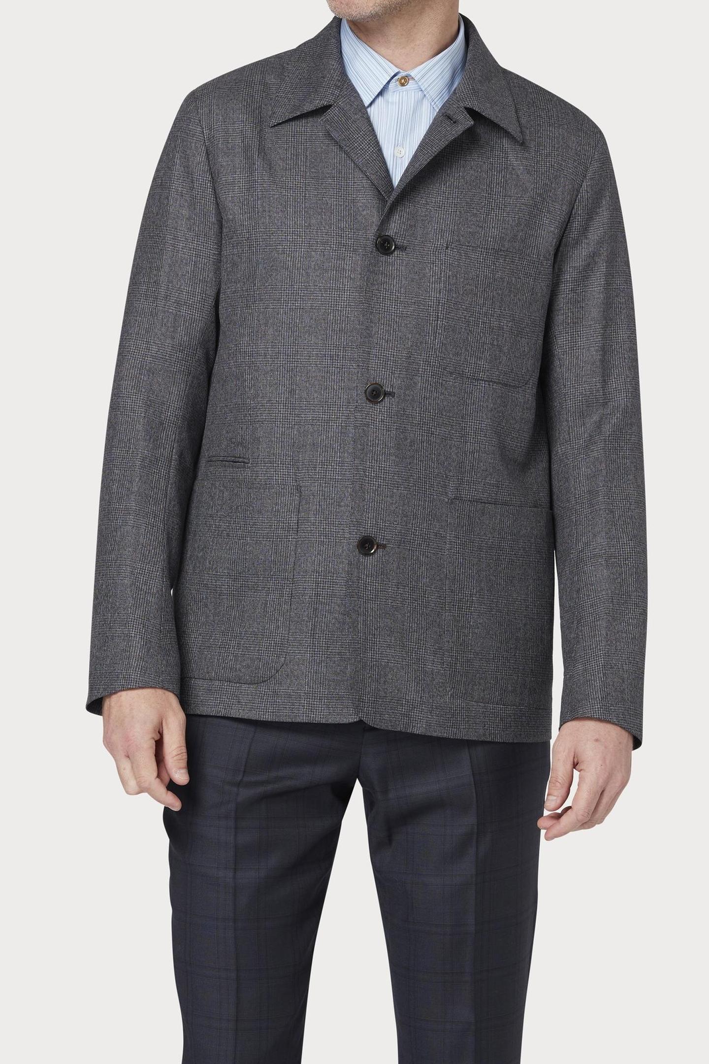 Paul Smith Mens 4btn Casual Jkt Greyish Blue Maat: XS | Blazers Outlet | Heren | Grijs