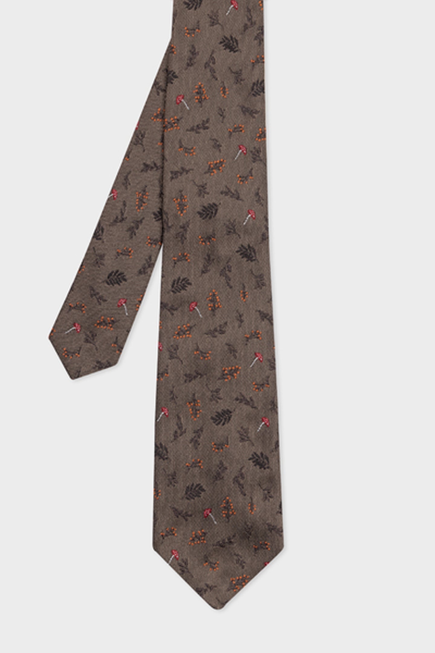 Paul Smith Men Tie Toadstool 65a-mushroom Maat: 6 | Stropdassen Outlet | Heren | Bruin