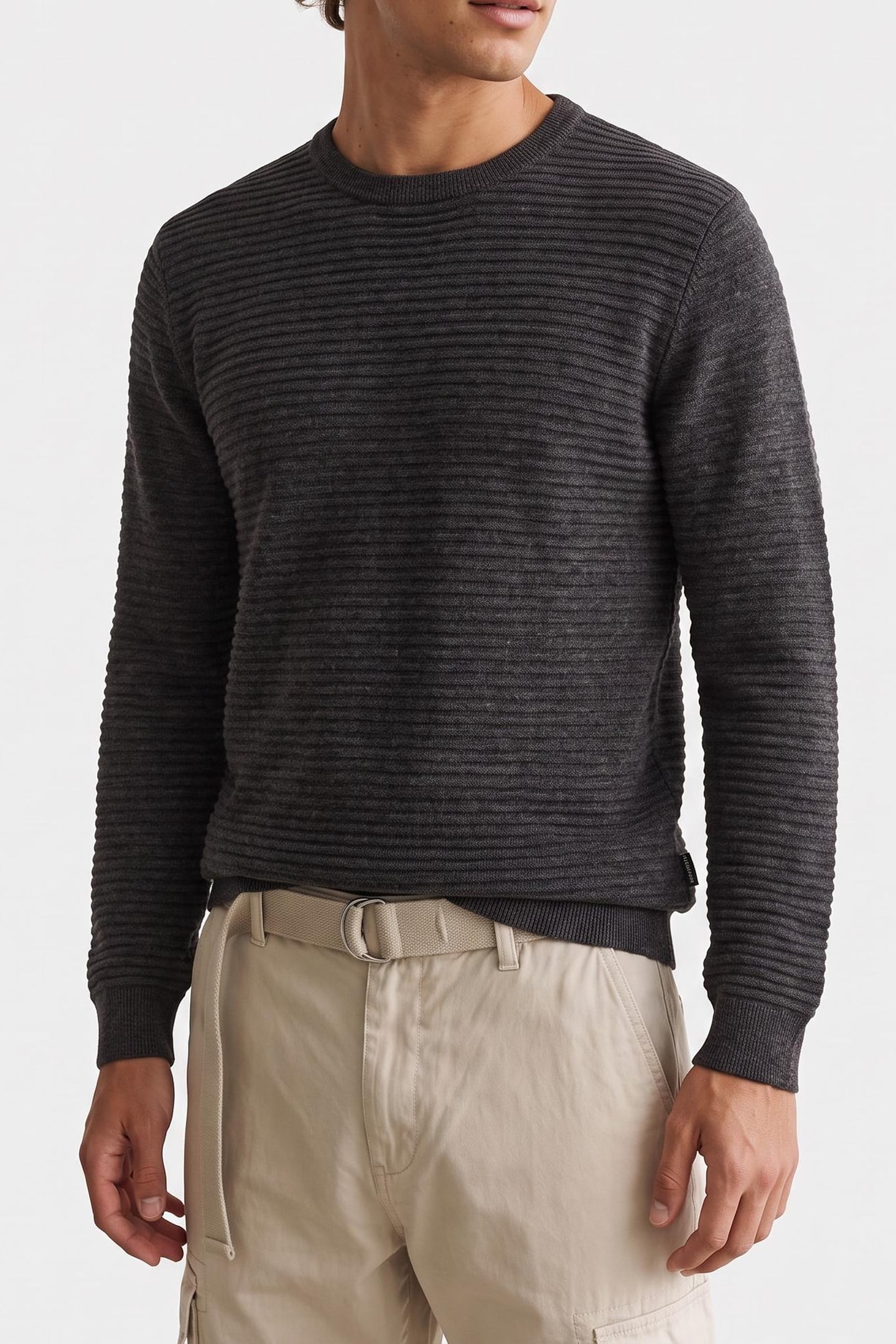GUESS Ls Eco Arthur Knit C Downey Heather Multi Taglia: XS | Maglioni a maglia Outlet | Uomo