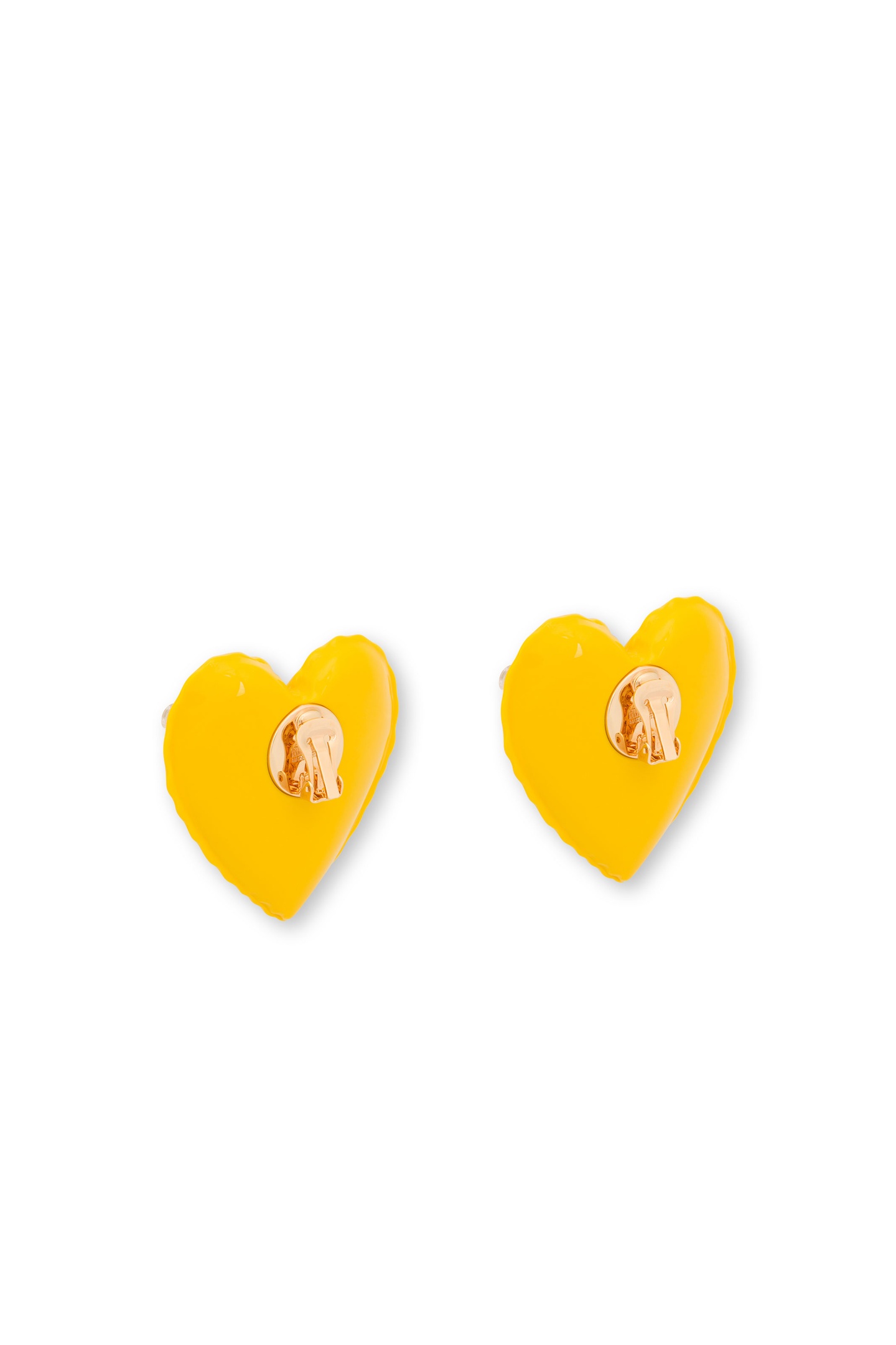 Moschino Inflatable Hearts Clip Earrings Yellow Maat: OS | Oorbellen Outlet | Dames | Geel