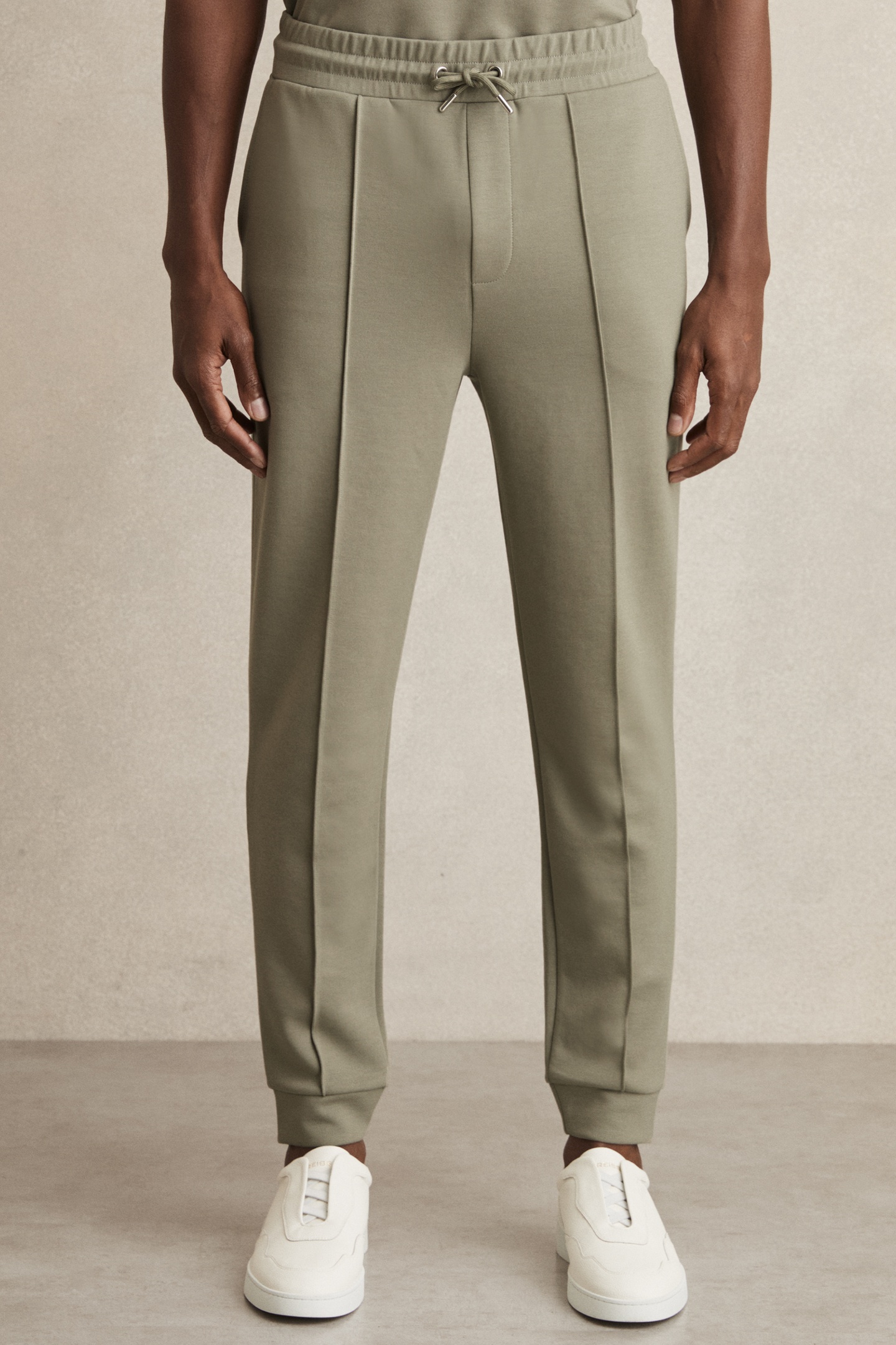 Reiss Interlock Drawstring Jogger Sage Maat: XL | Joggingbroeken Outlet | Heren | Bruin
