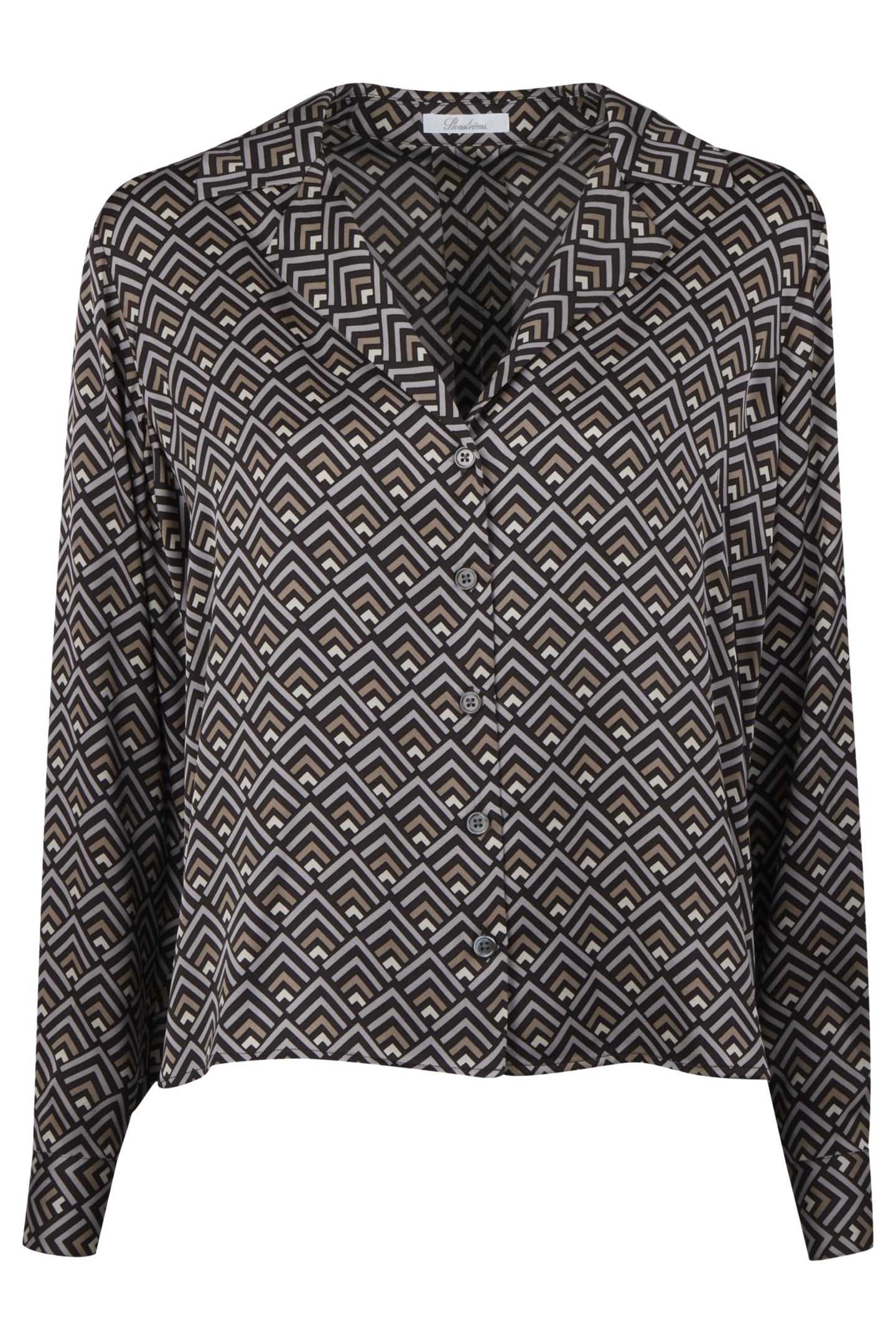 Stenströms Chelsea, Blouse Black Pattern Maat: 36 | Longsleeves Outlet | Dames | Zwart