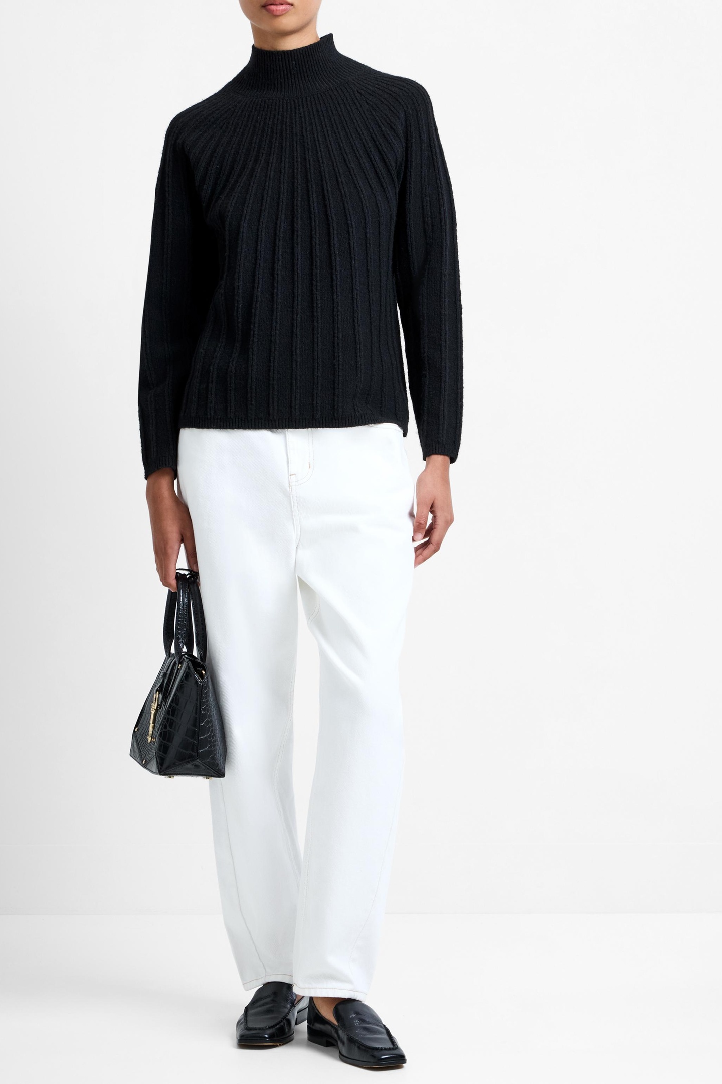 French Connection Kezia Recycled Mock Rib Jumper Black Maat: M | Longsleeves Outlet | Dames | Zwart