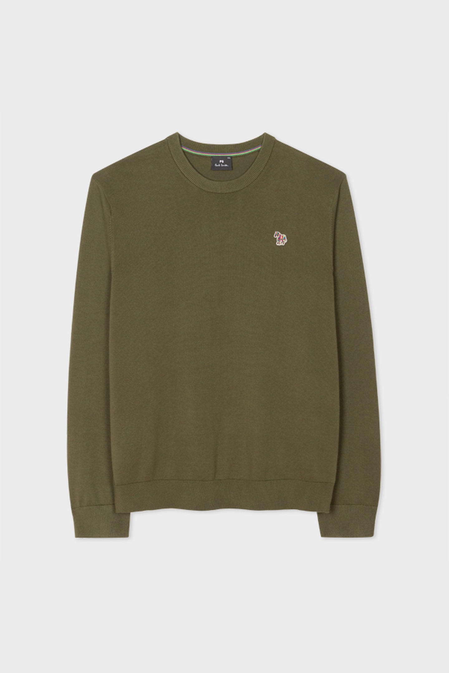 Paul Smith Mens Sweater Crew Neck Zeb Bad Olive Green Size: XS | Long-Sleeved T-Shirts Outlet | Heren | Bruin